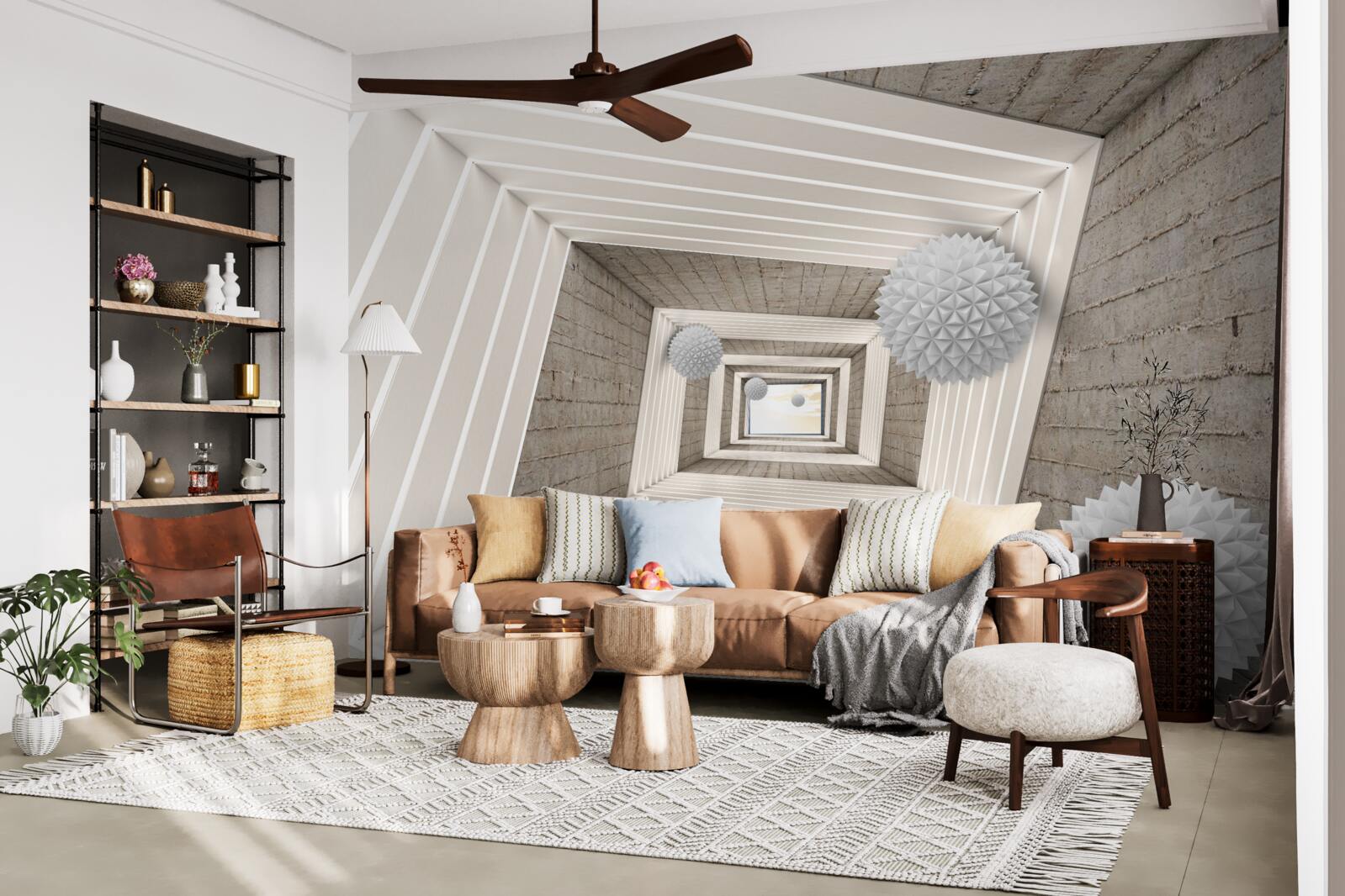 Фотошпалери нескінченний кульовий тунель