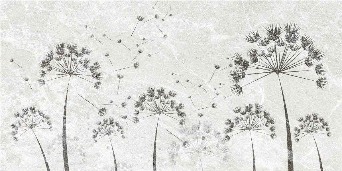 Фотошпалери вітер здуває пелюстки кульбаби