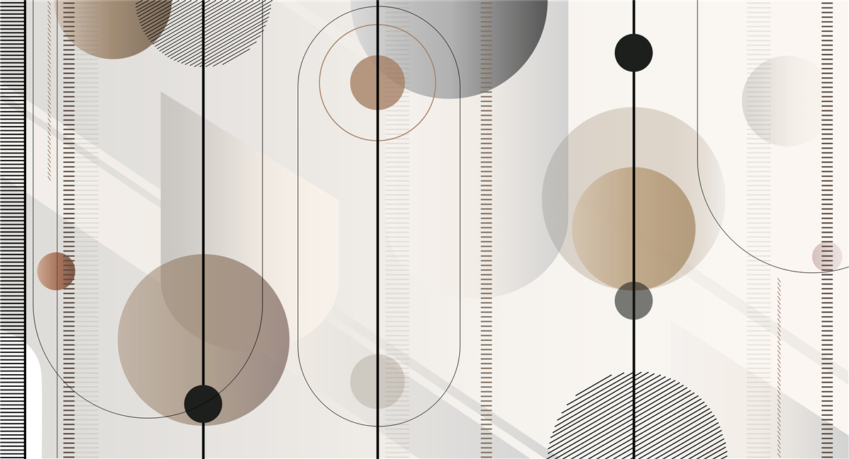 Фотошпалери світлі лінії та абстрактні кола