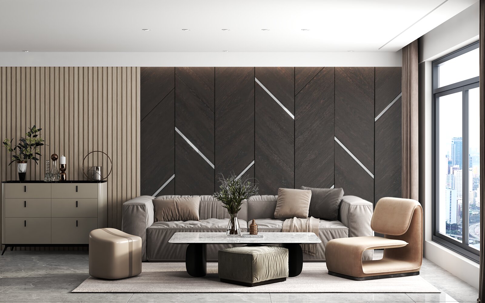 Фотошпалери паркет чорний з білими смугами