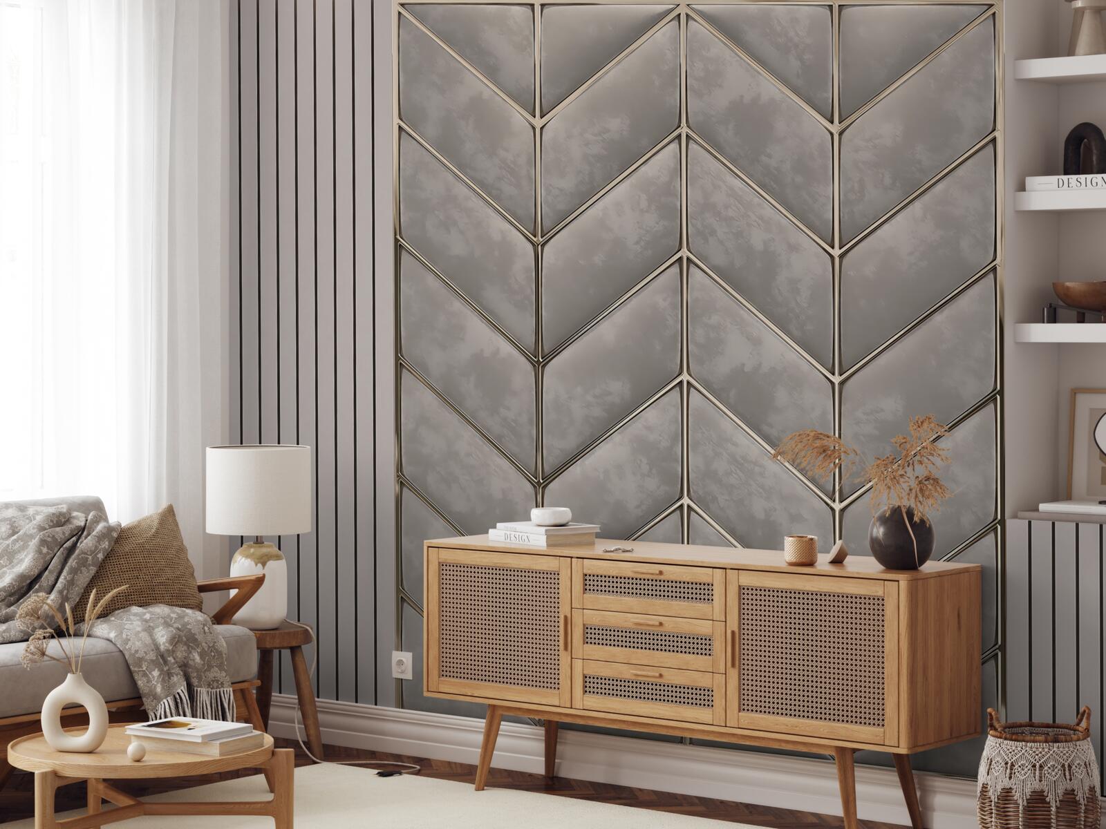 Фотошпалери сіро-золотиста текстура