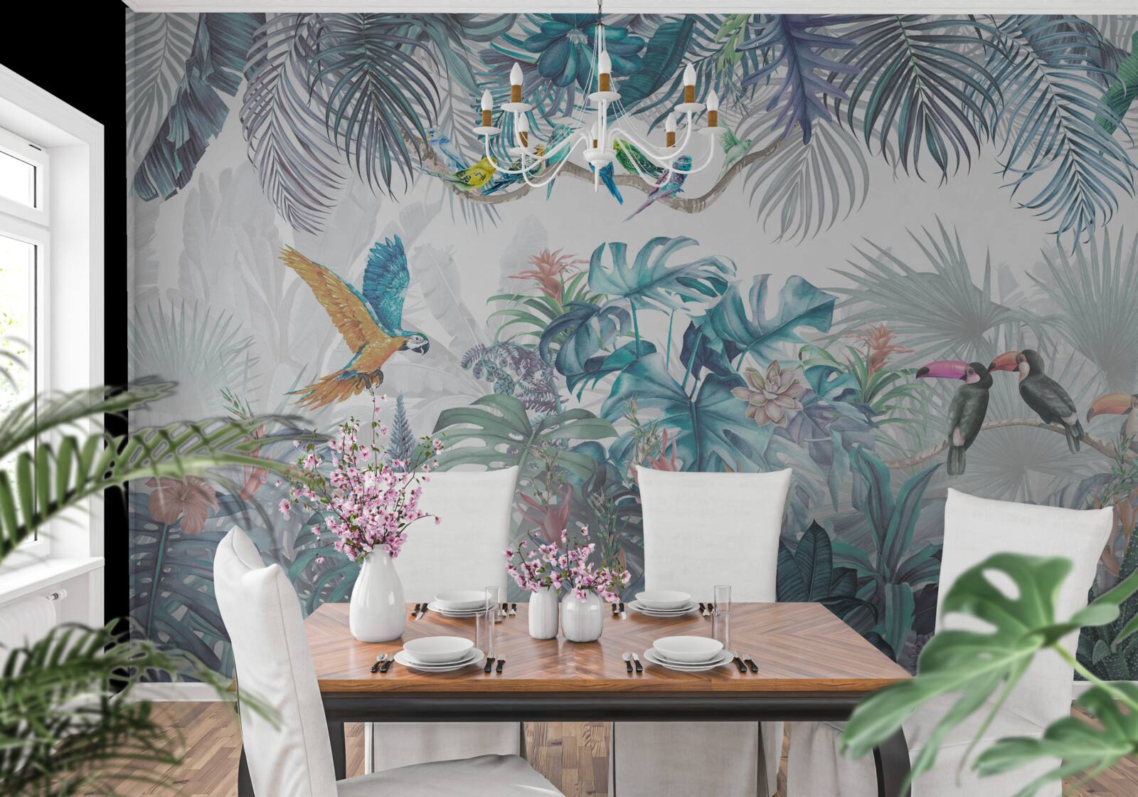 Фотошпалери ліс під час зливи