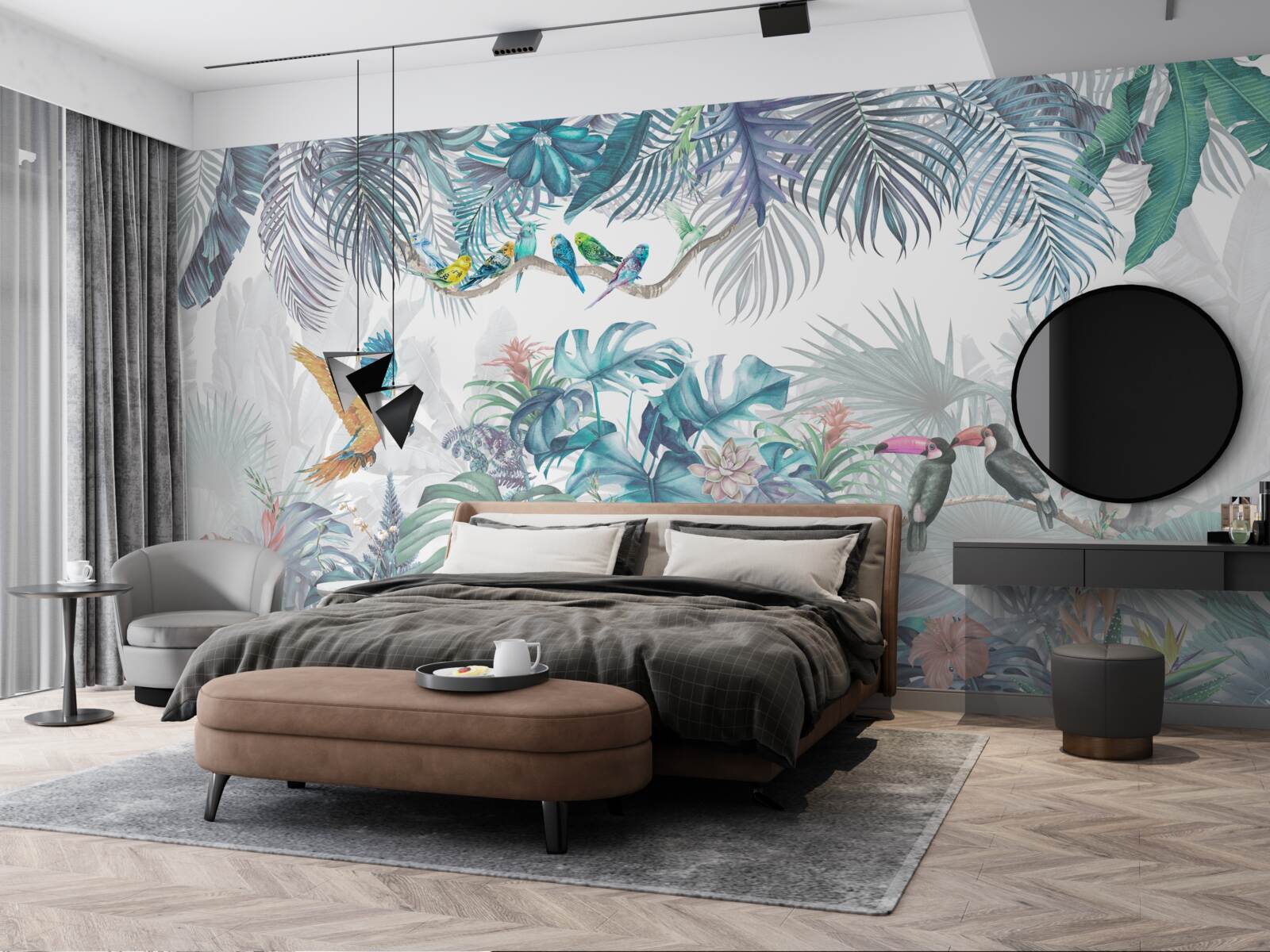 Фотошпалери ліс під час зливи