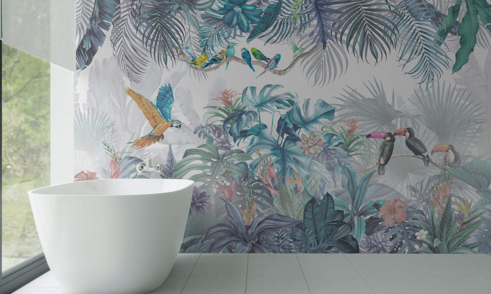 Фотошпалери ліс під час зливи