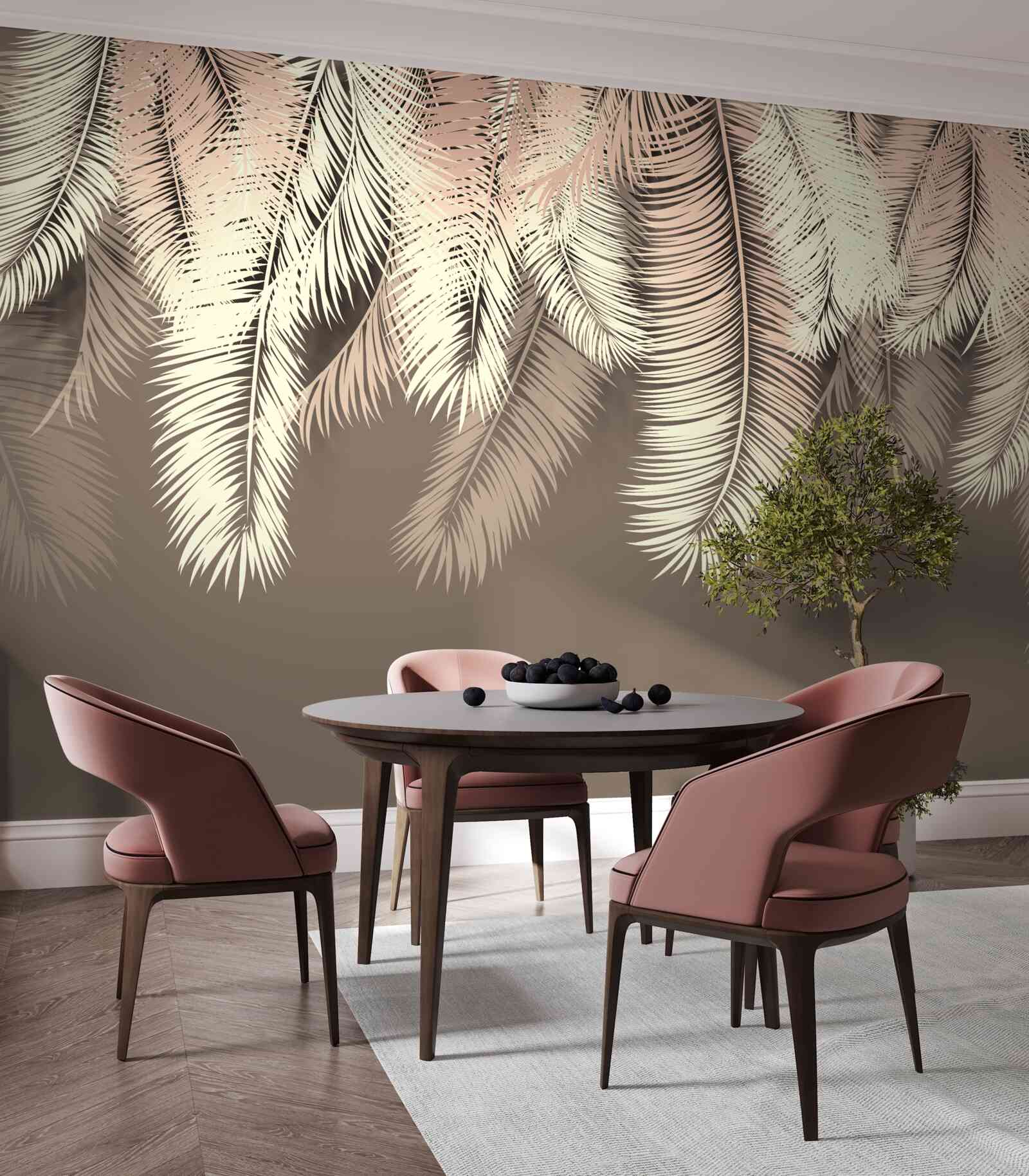 Фотошпалери пухнасте листя звисає