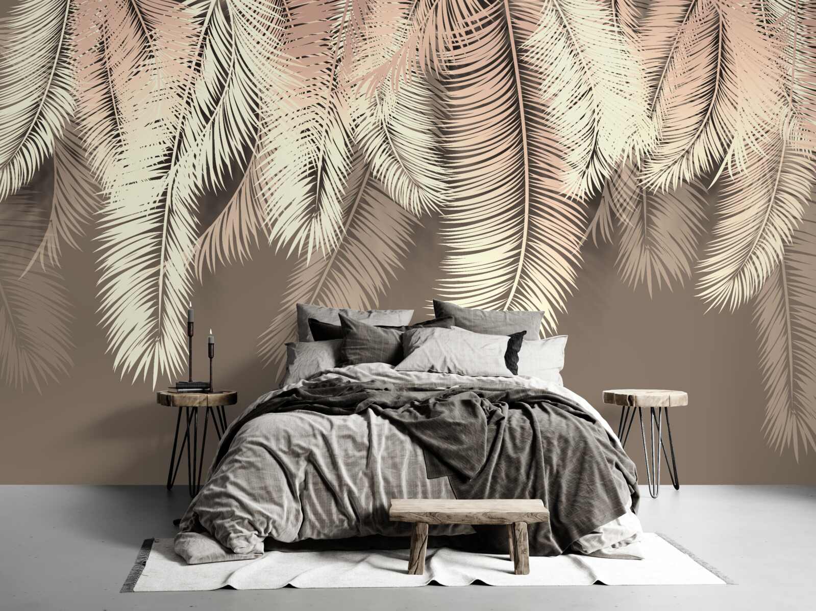 Фотошпалери пухнасте листя звисає