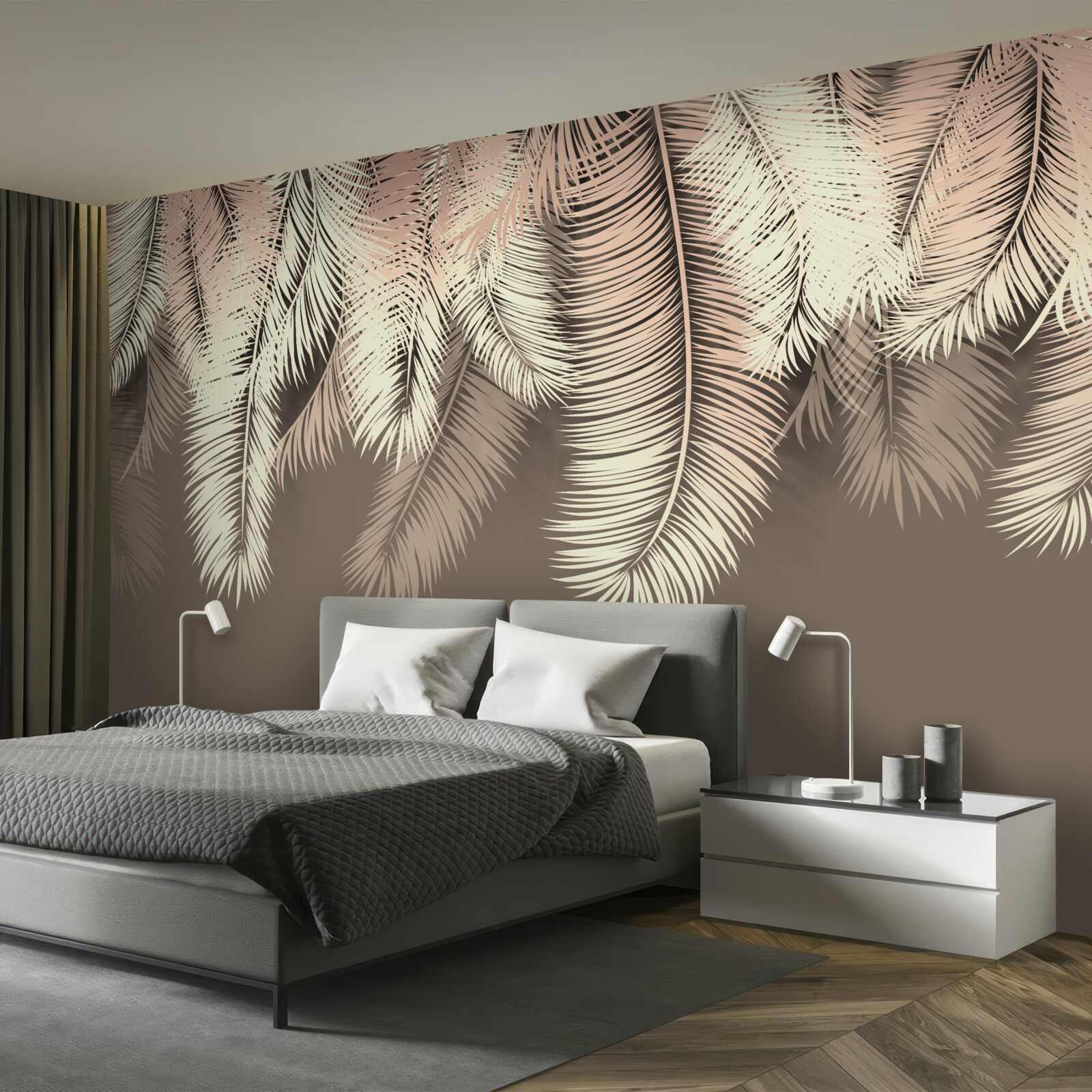 Фотошпалери пухнасте листя звисає