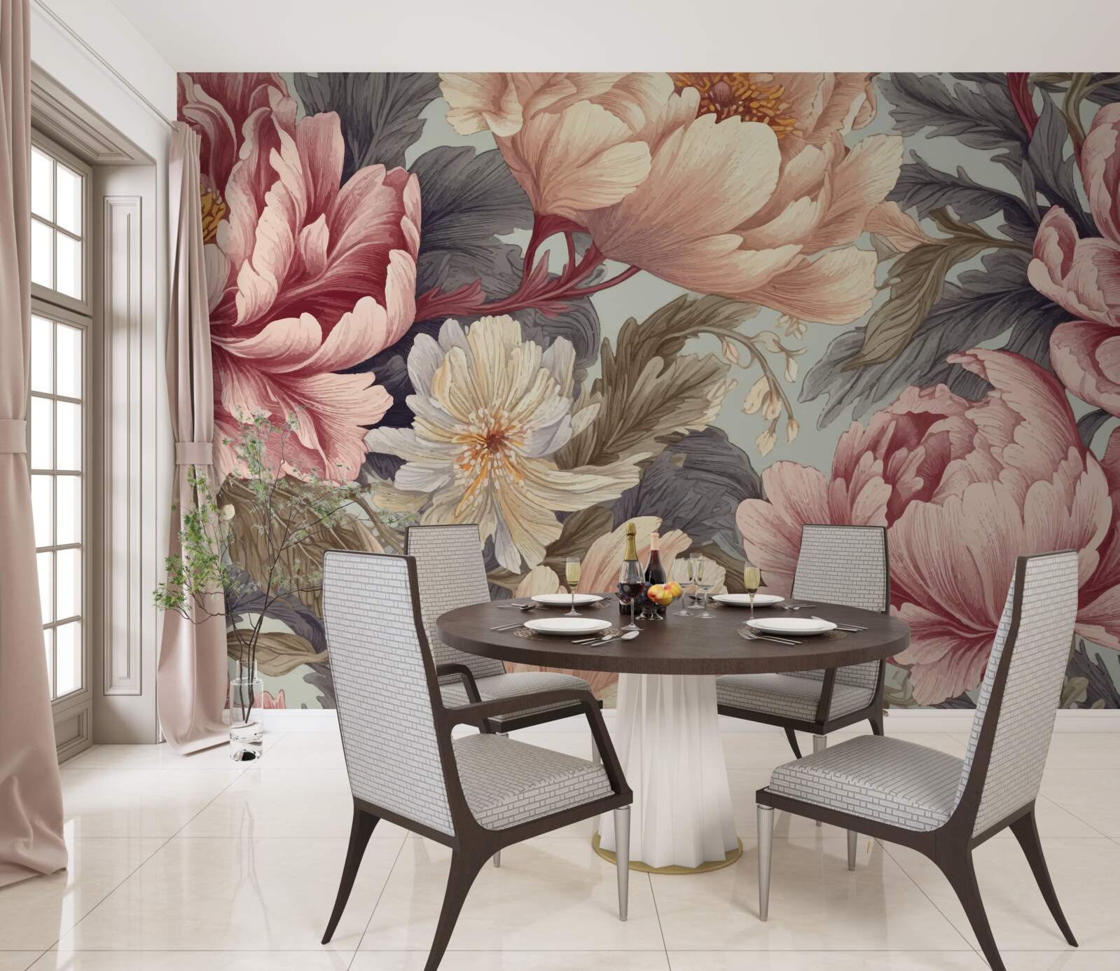 Фотошпалери великі квіти у стадії бутонів