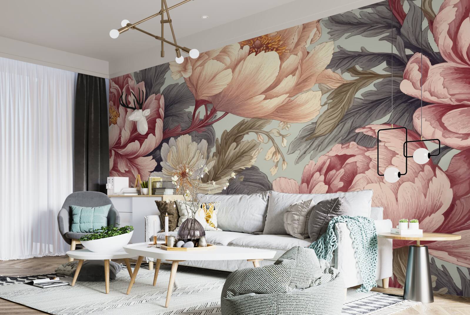 Фотошпалери великі квіти у стадії бутонів