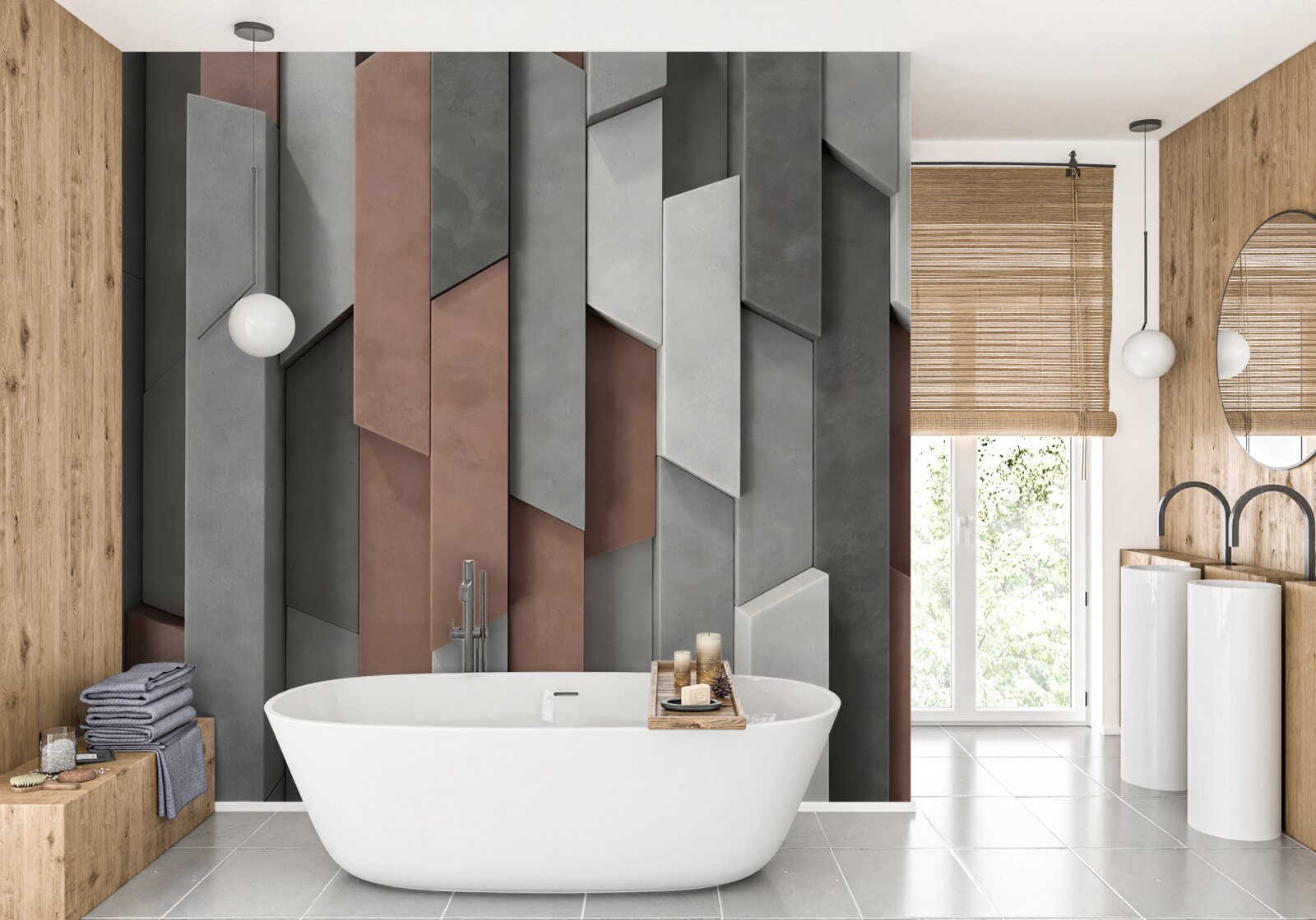 Фотошпалери вертикальні форми з об'ємом