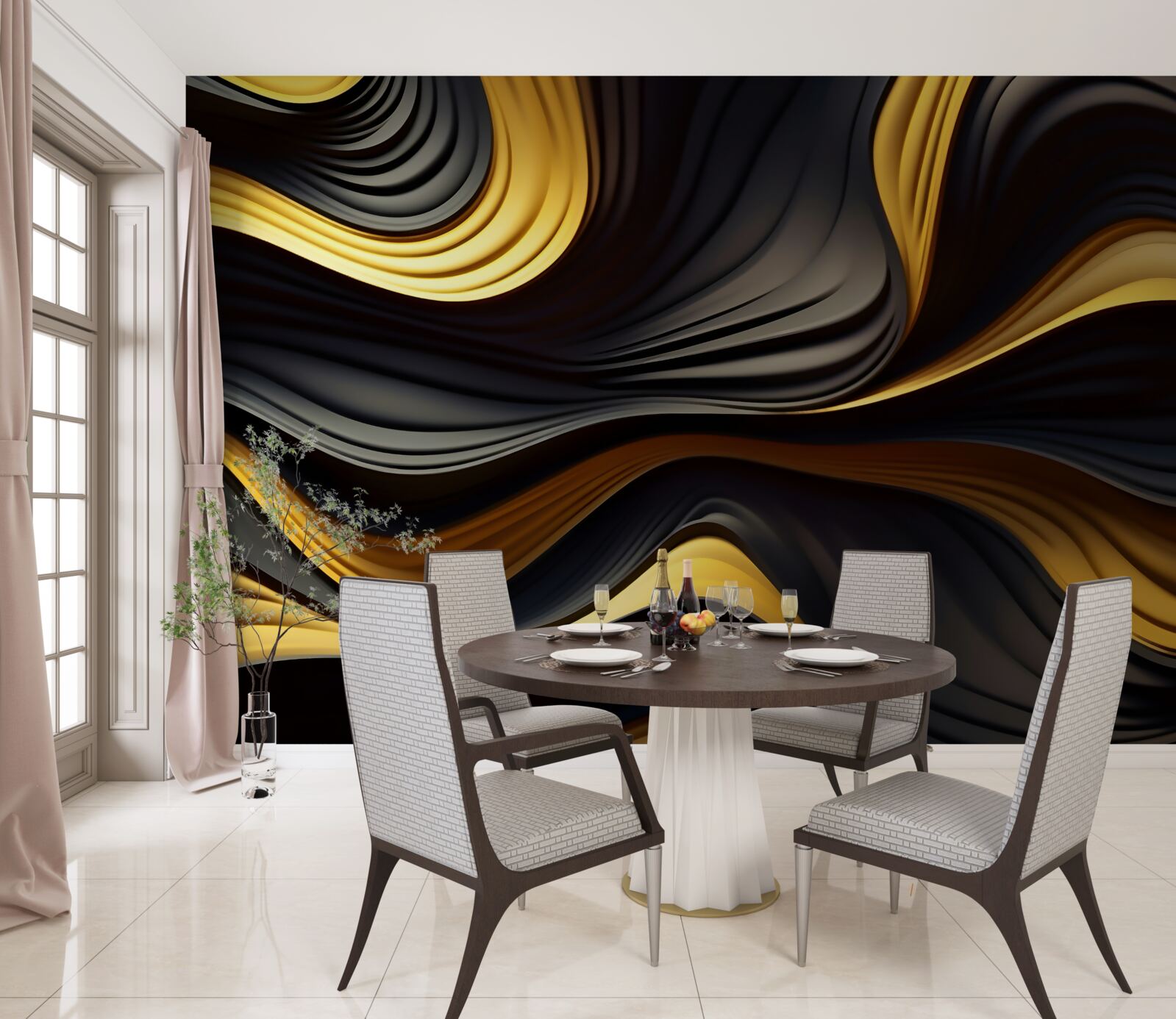 Фотошпалери плити в пустелі - це абстракція