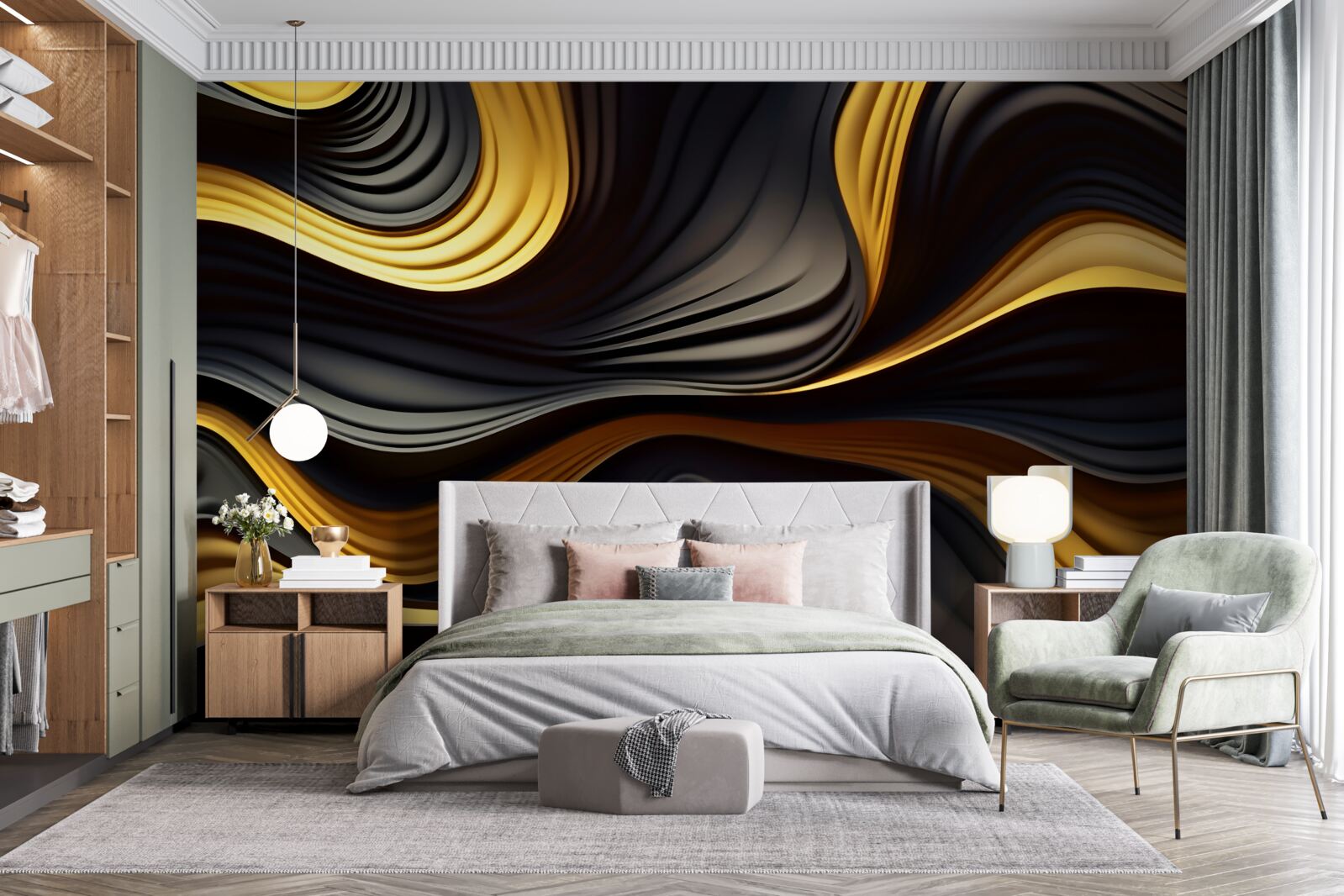 Фотошпалери плити в пустелі - це абстракція