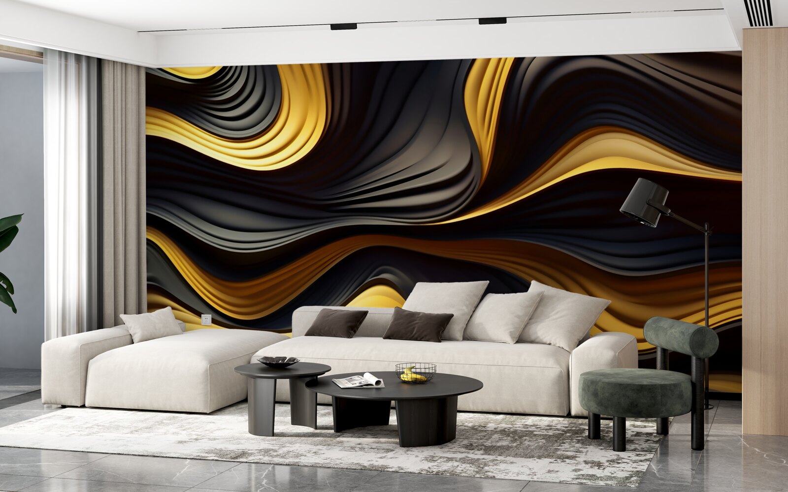 Фотошпалери плити в пустелі - це абстракція