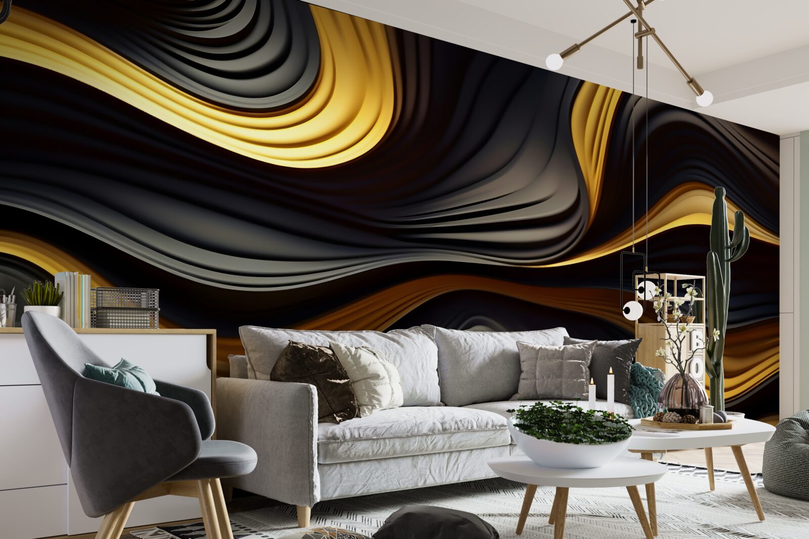 Фотошпалери плити в пустелі - це абстракція