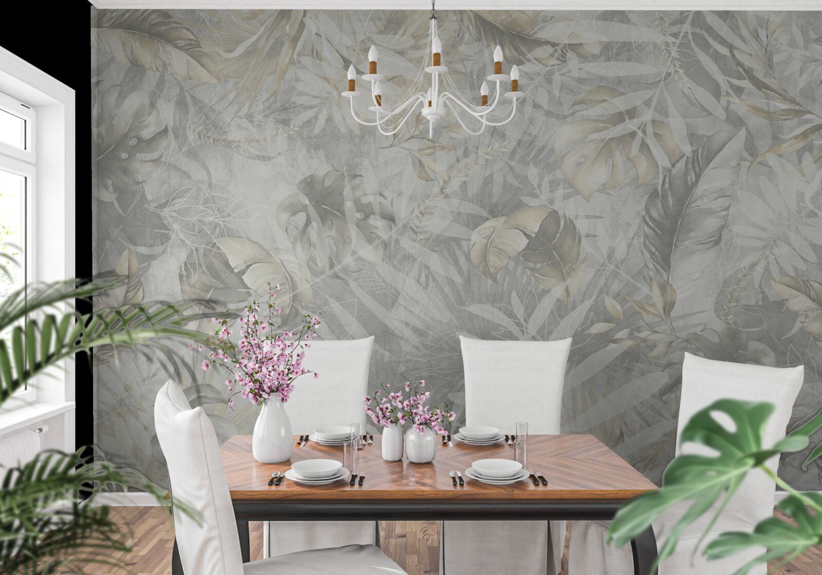 Фотошпалери велика кількість рослин у джунглях