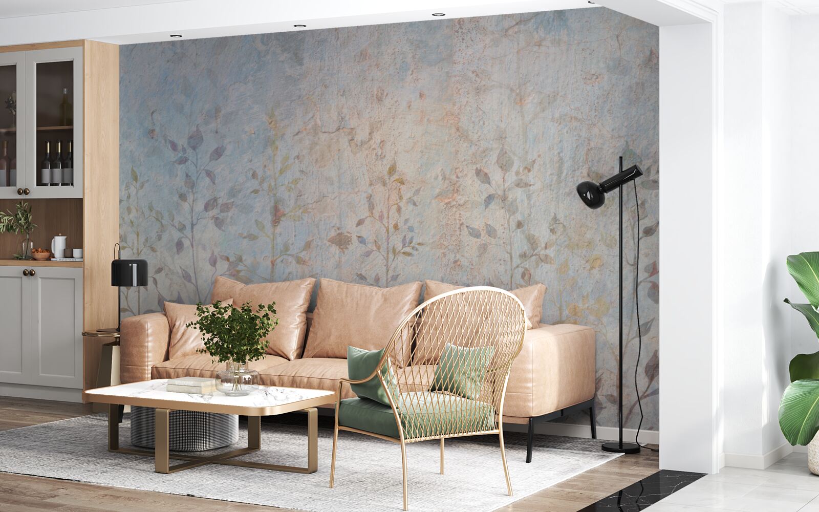 Фотошпалери стрункі гілки, наче акварель