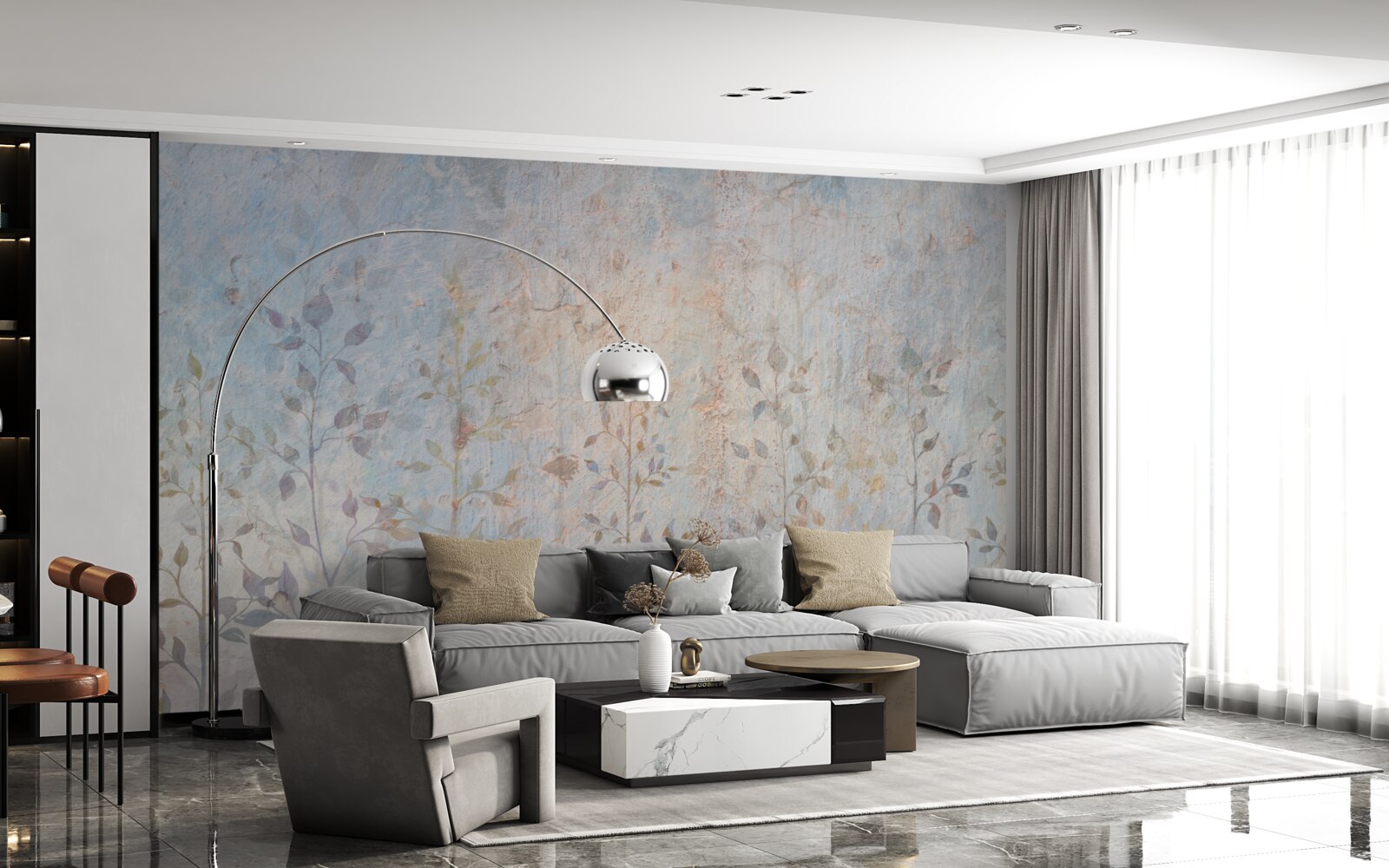 Фотошпалери стрункі гілки, наче акварель