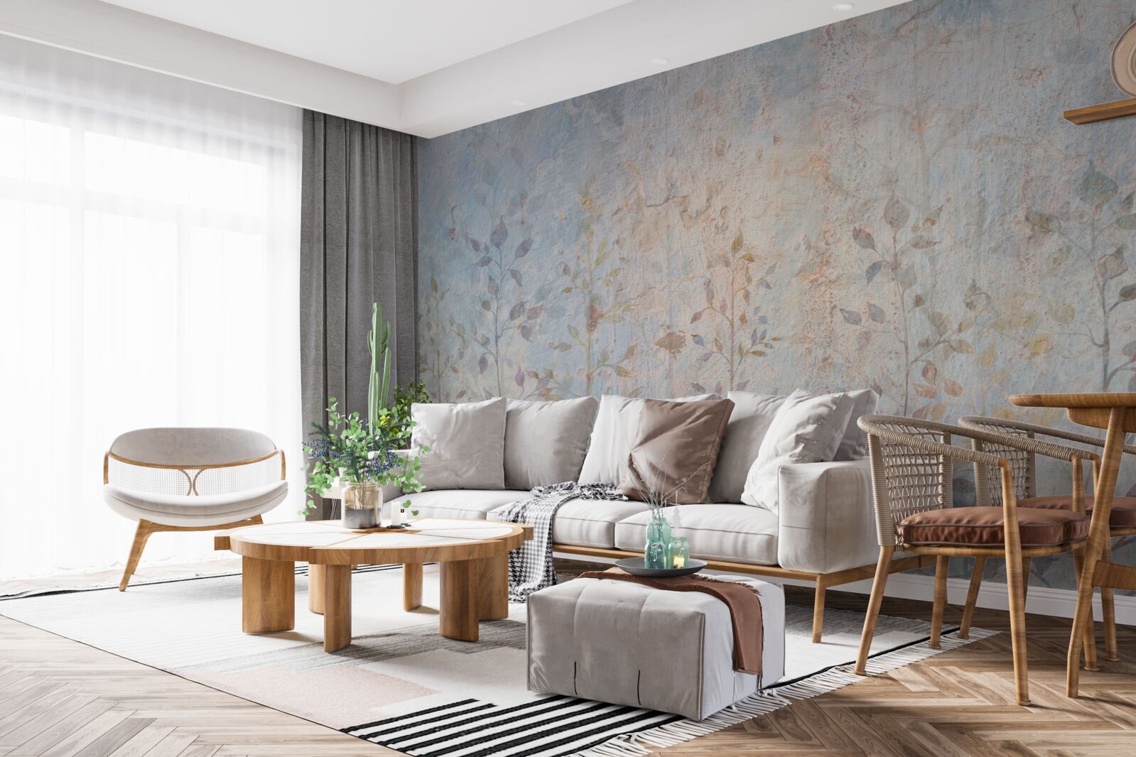 Фотошпалери стрункі гілки, наче акварель