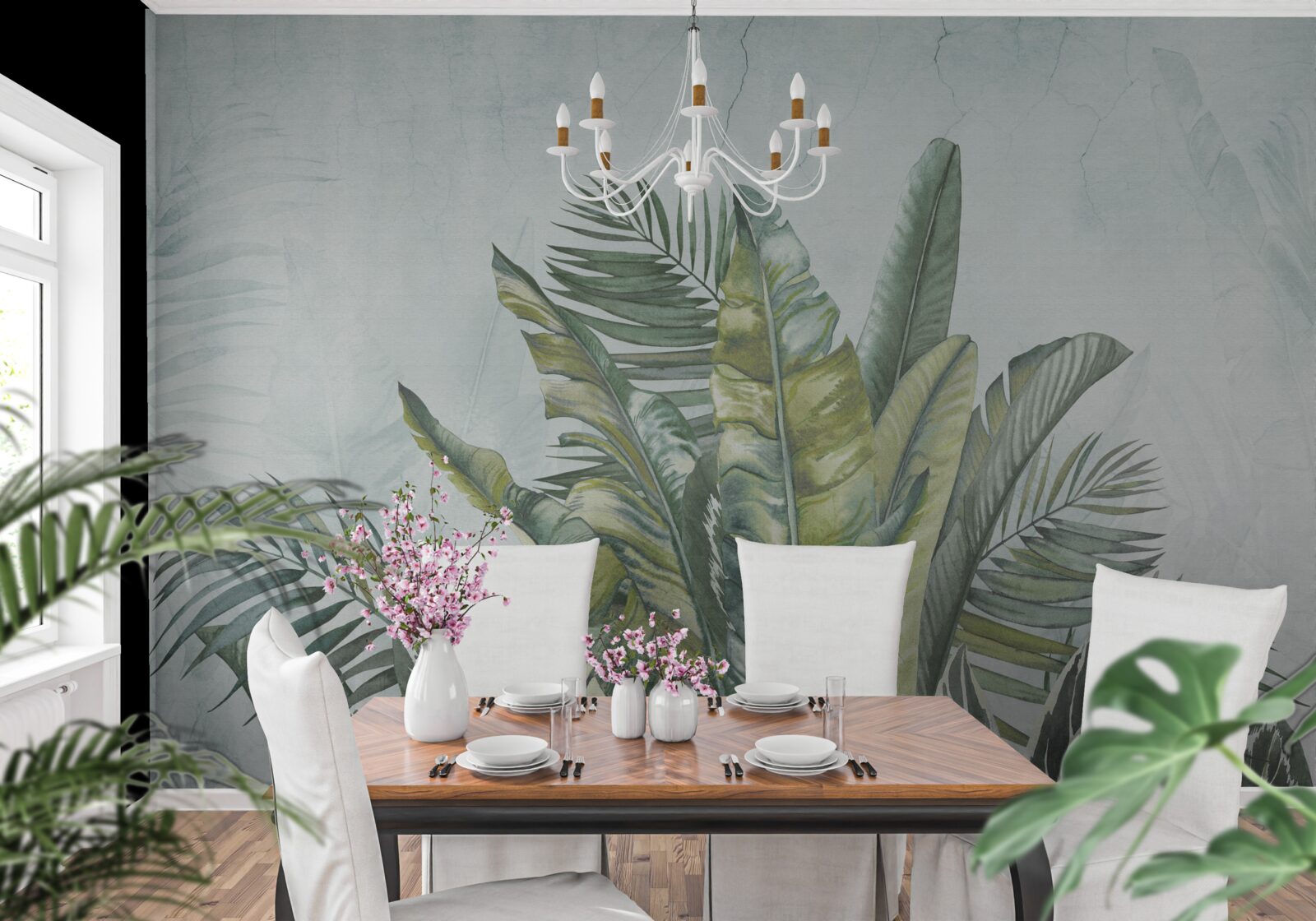 Фотошпалери зелені зарості тропічної рослинності