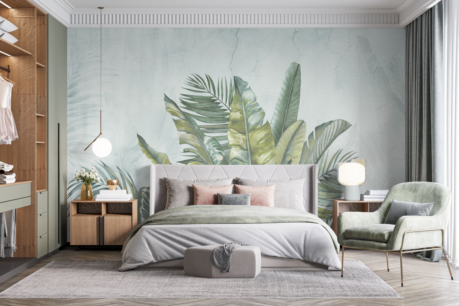 Фотошпалери зелені зарості тропічної рослинності