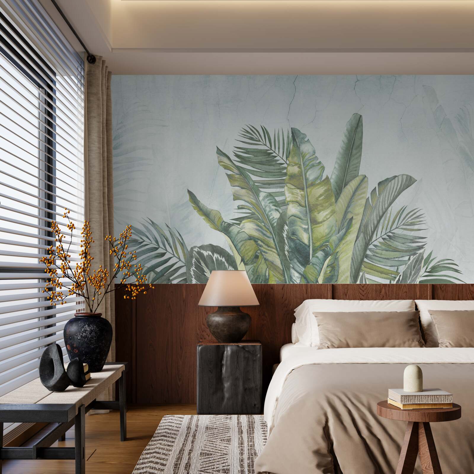 Фотошпалери зелені зарості тропічної рослинності