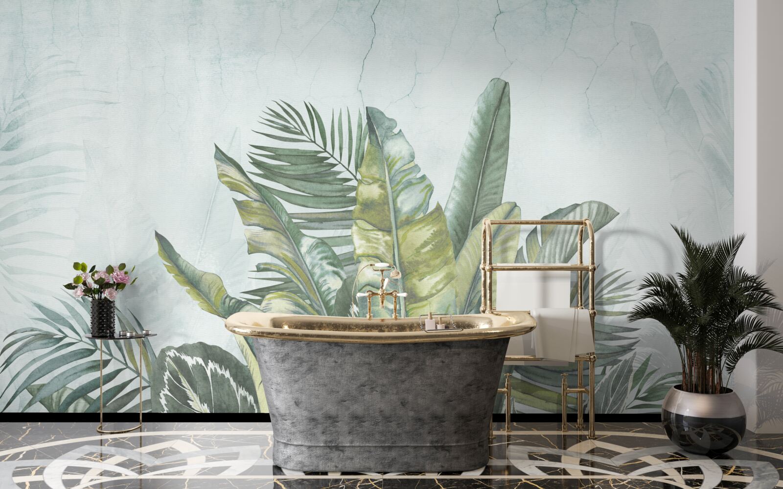 Фотошпалери зелені зарості тропічної рослинності