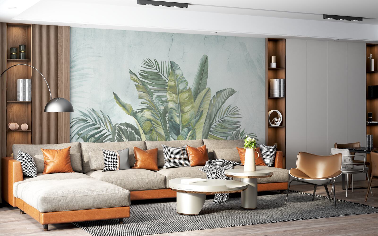 Фотошпалери зелені зарості тропічної рослинності