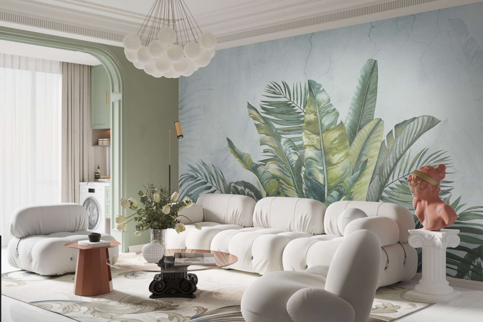 Фотошпалери зелені зарості тропічної рослинності