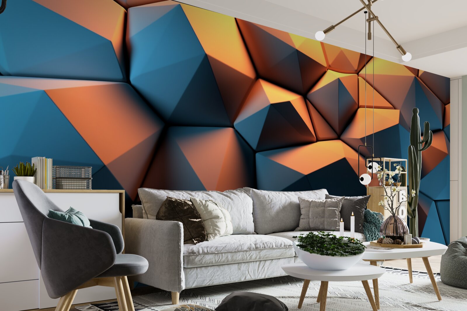 Фотошпалери 3d геометричні фігури