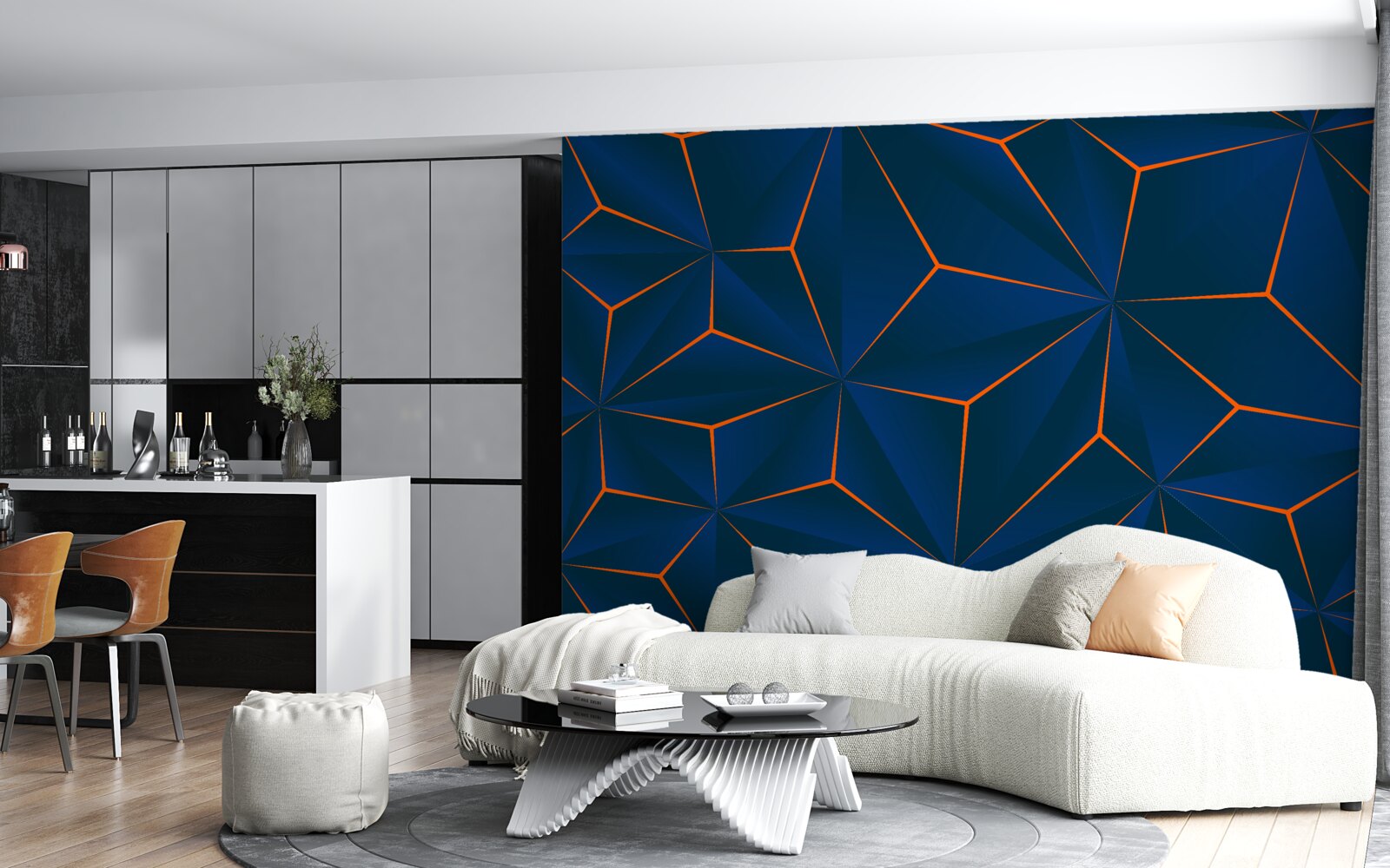 Фотошпалери оксамитові трикутники з щедрими формами