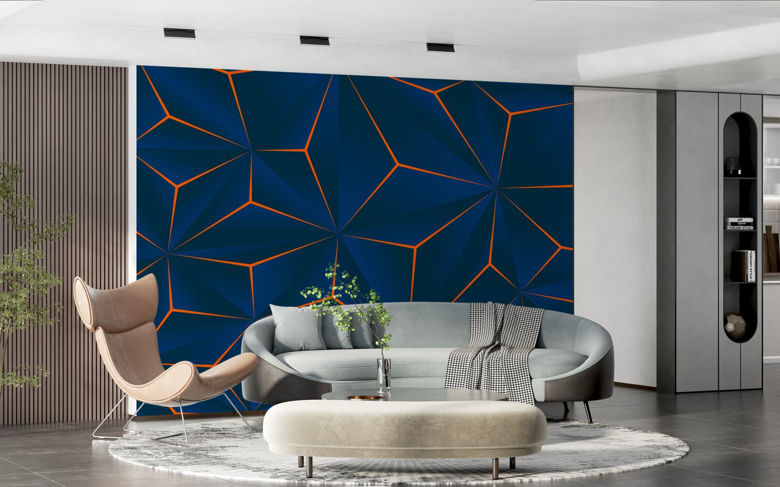 Фотошпалери оксамитові трикутники з щедрими формами