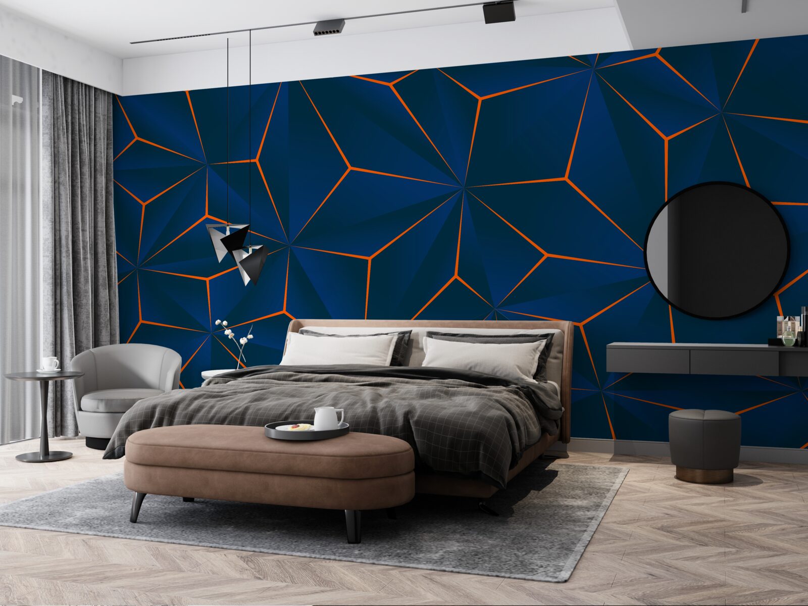 Фотошпалери оксамитові трикутники з щедрими формами