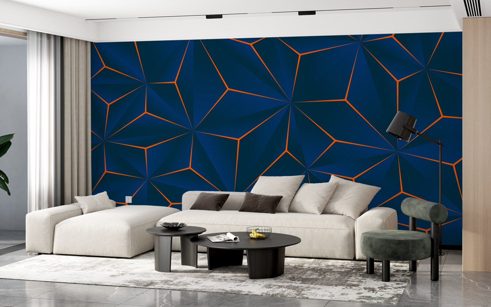 Фотошпалери оксамитові трикутники з щедрими формами