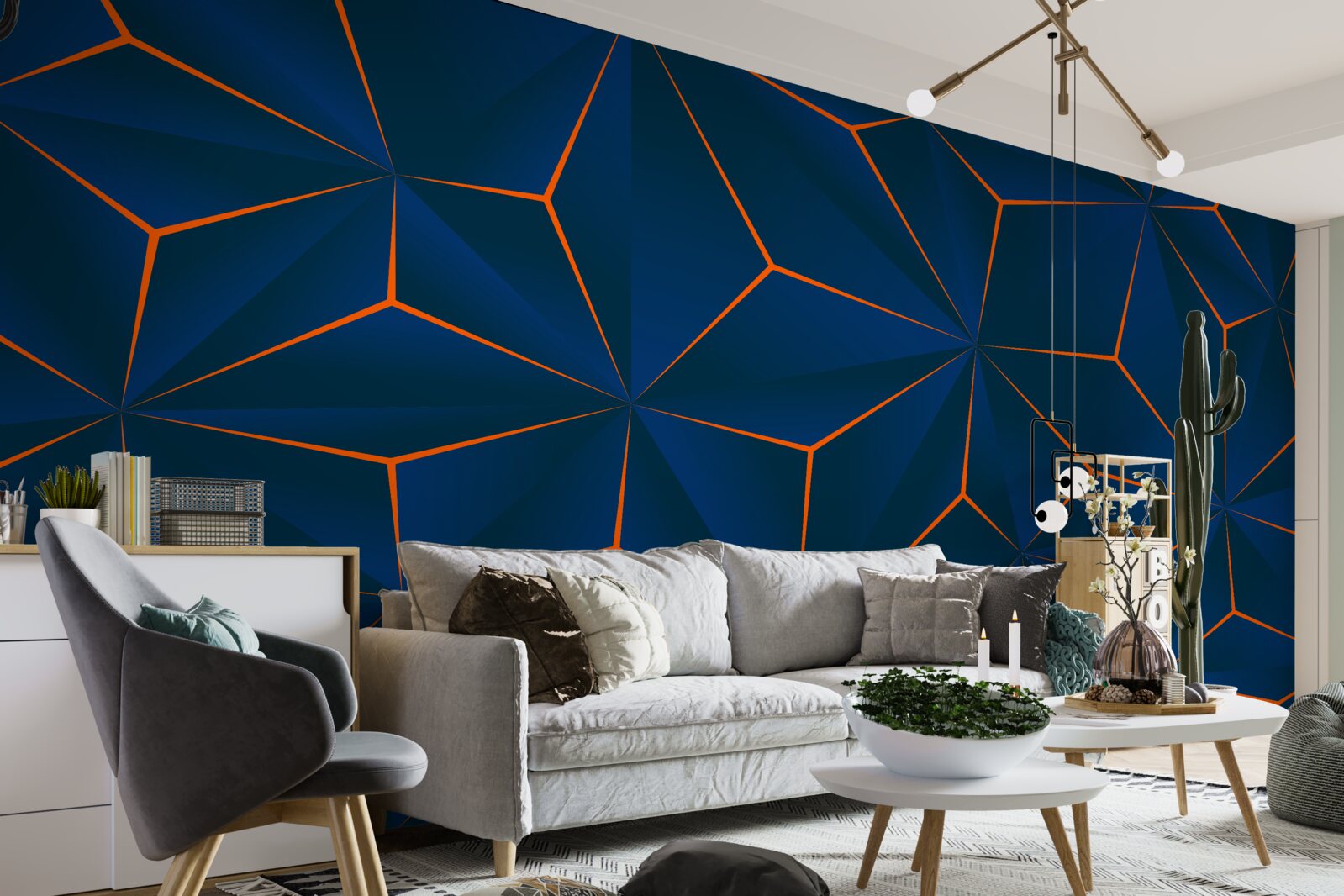 Фотошпалери оксамитові трикутники з щедрими формами