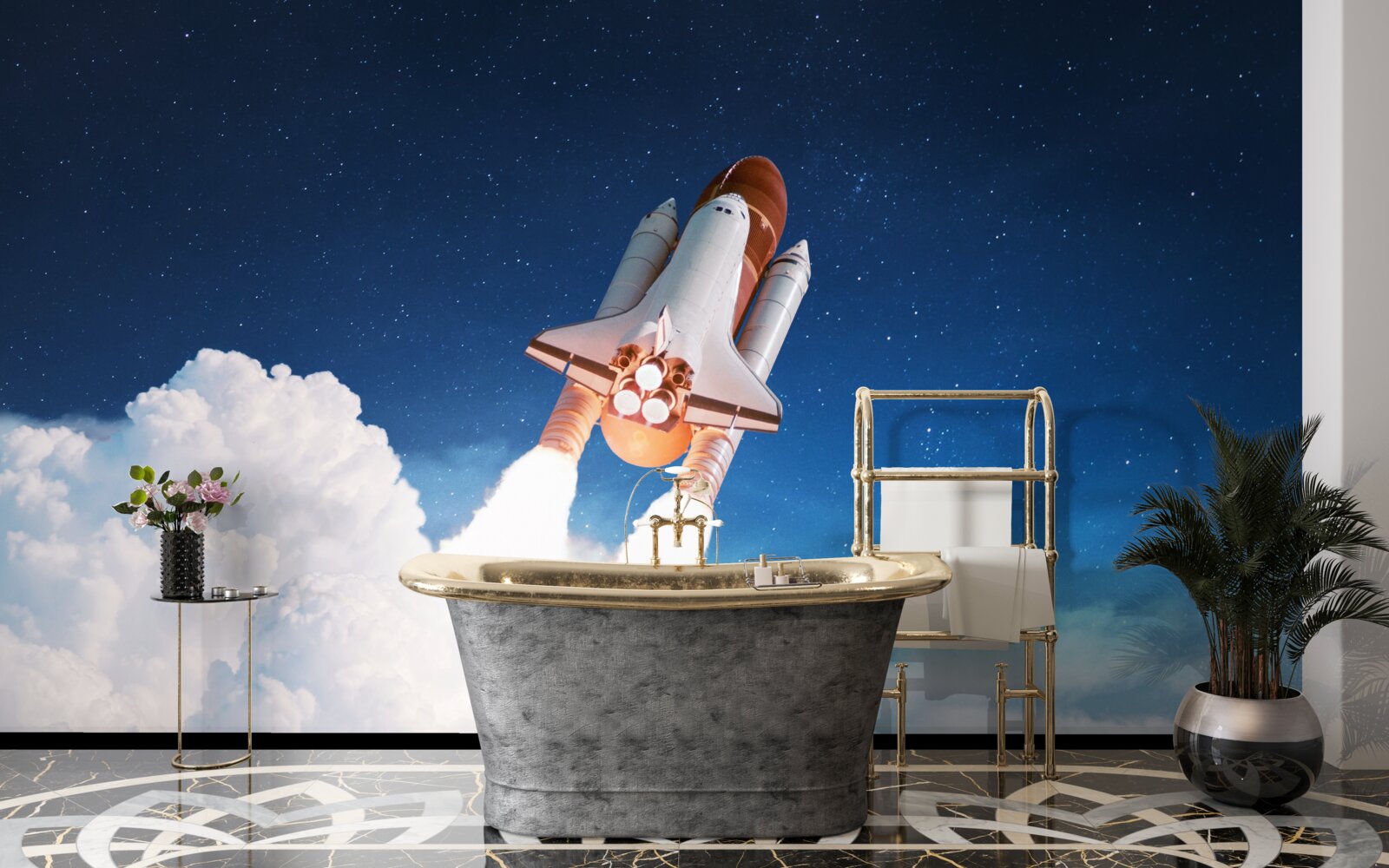 Фотошпалери корабель готується до космічного польоту