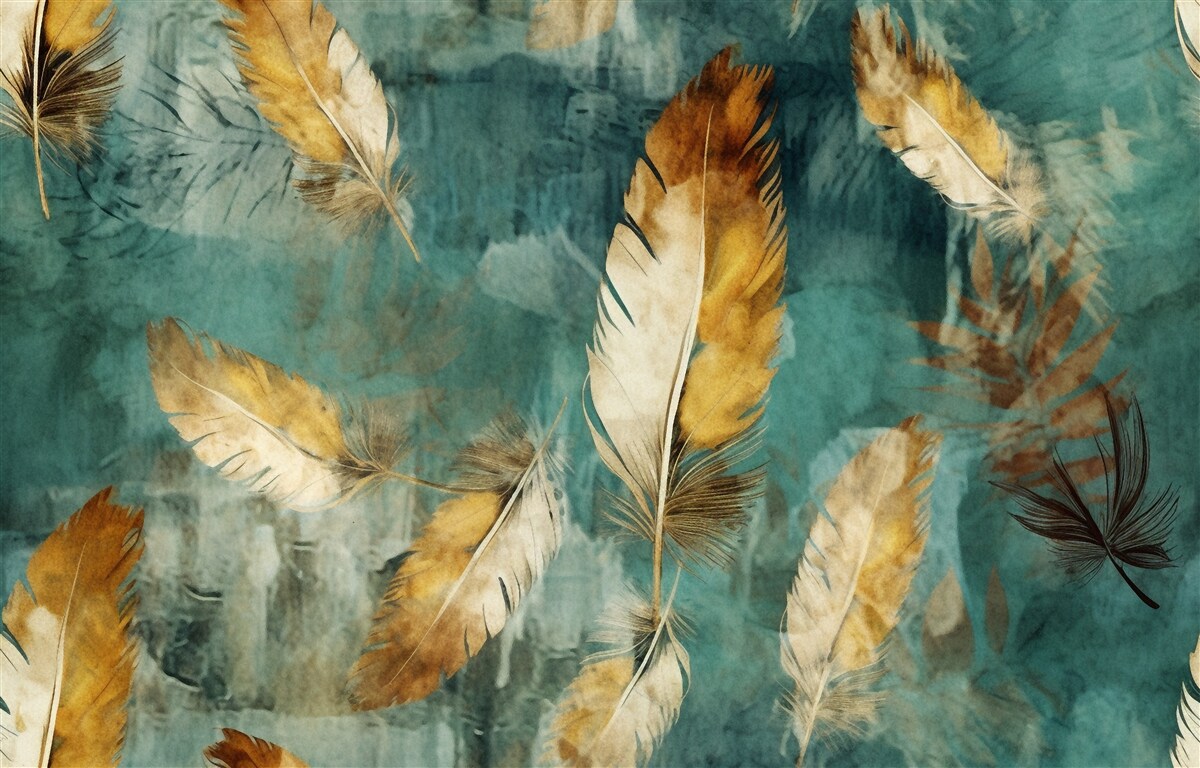 Фотошпалери золоте абстрактне листя