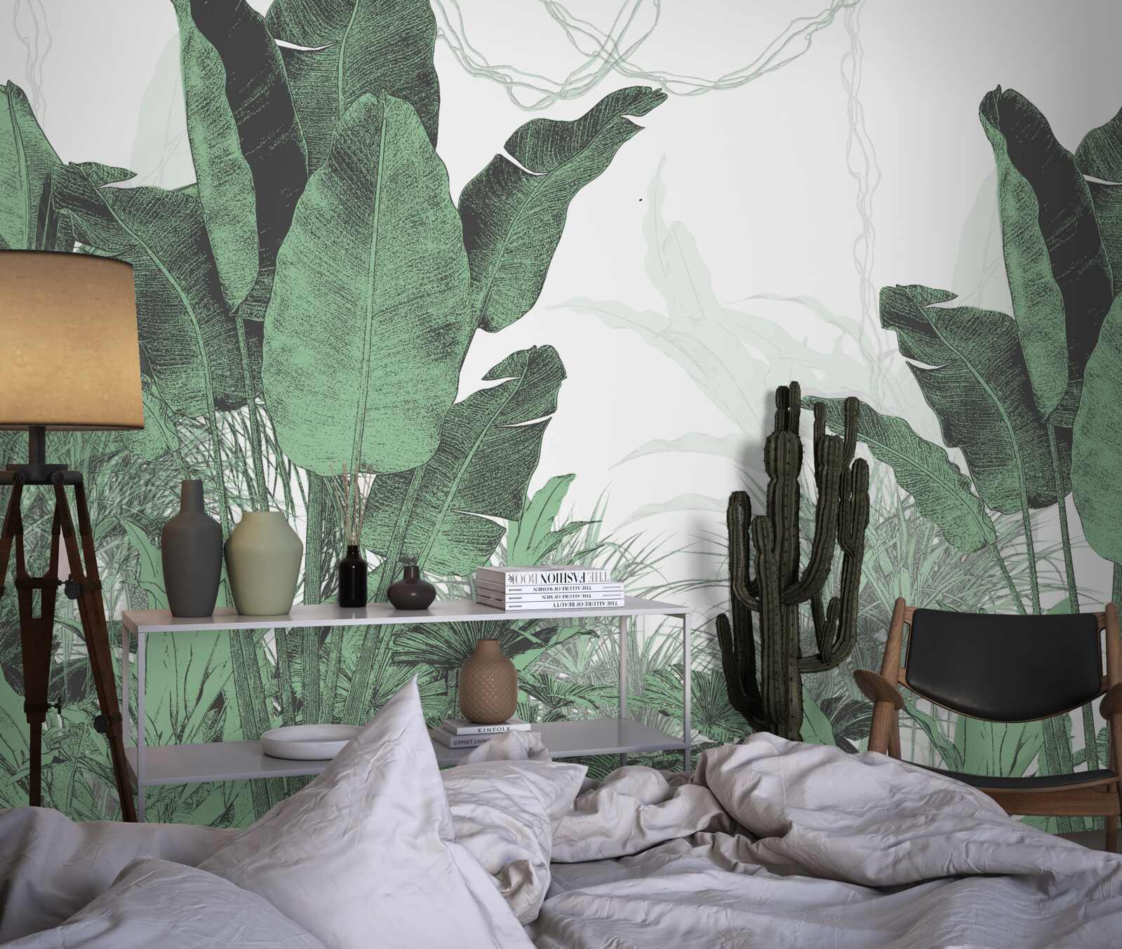 Фотошпалери велике тропічне листя значного розміру