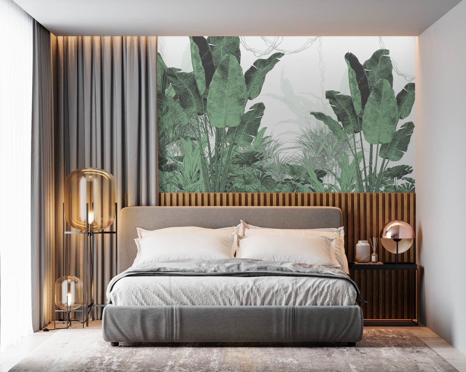 Фотошпалери велике тропічне листя значного розміру