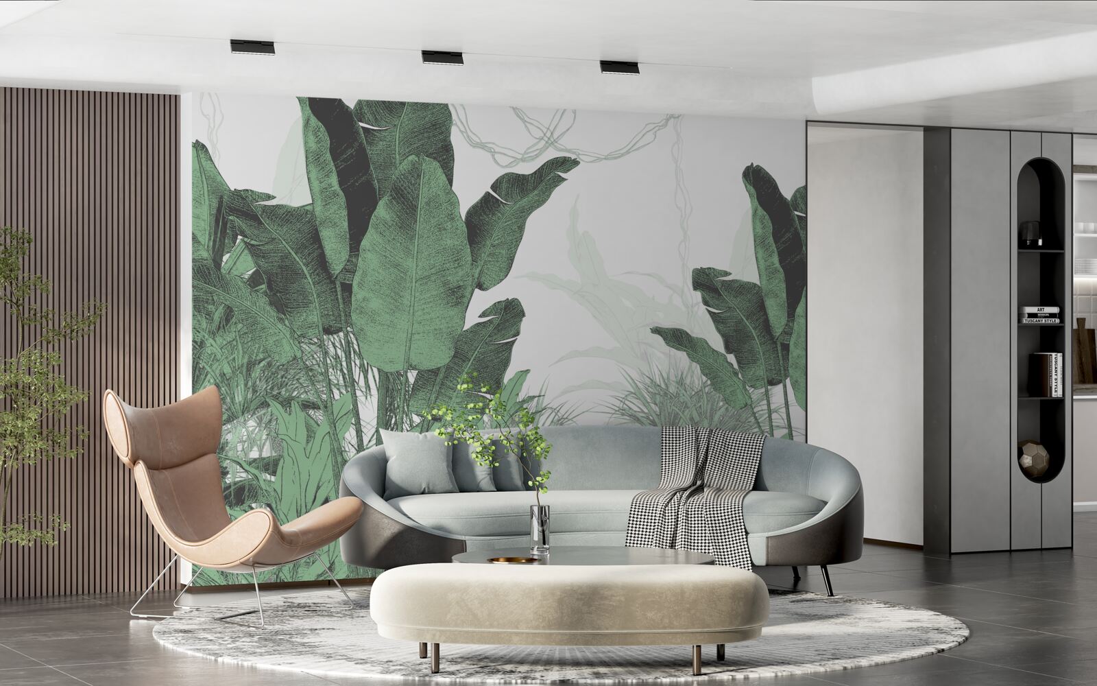 Фотошпалери велике тропічне листя значного розміру