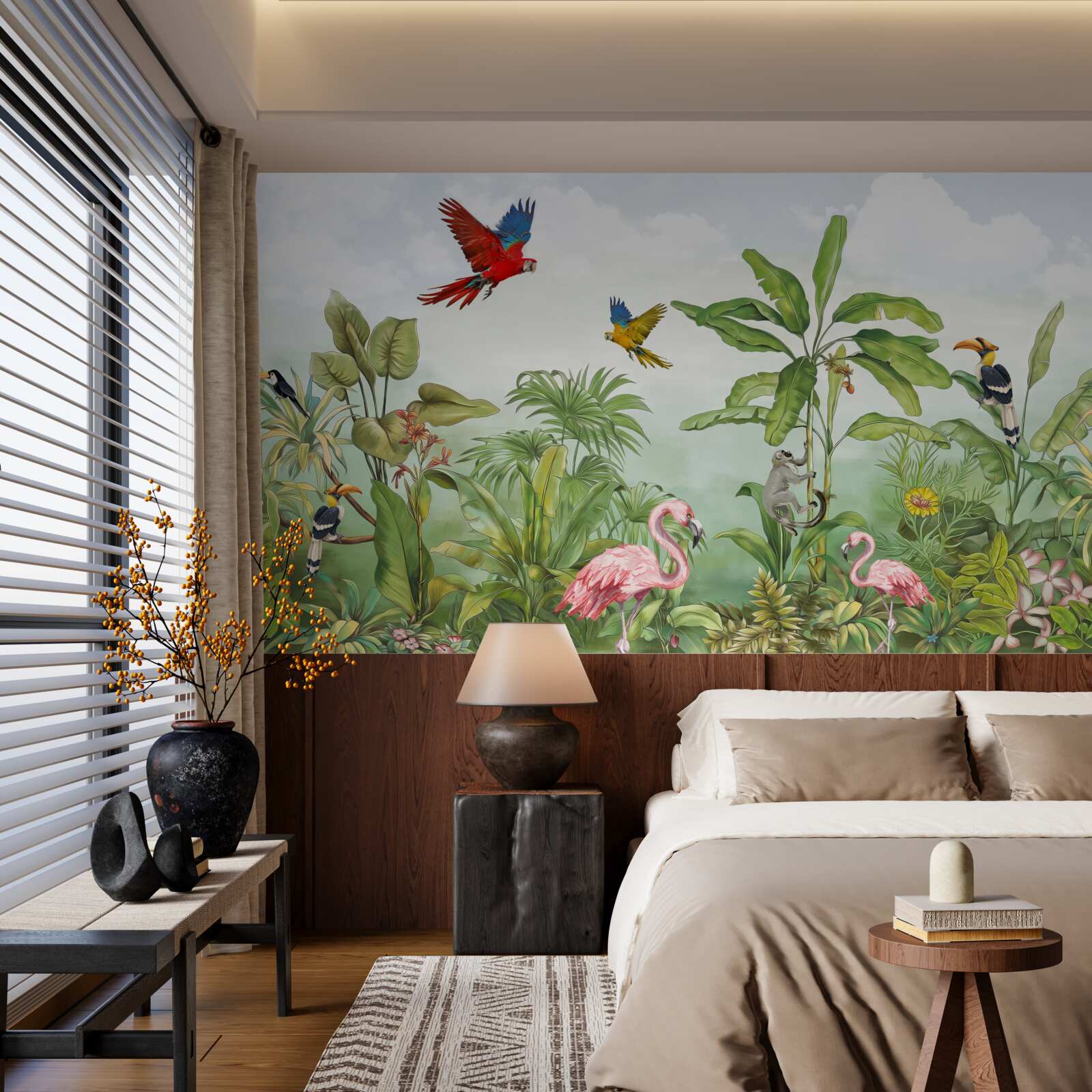 Фотошпалери тварини в задимлених лісах