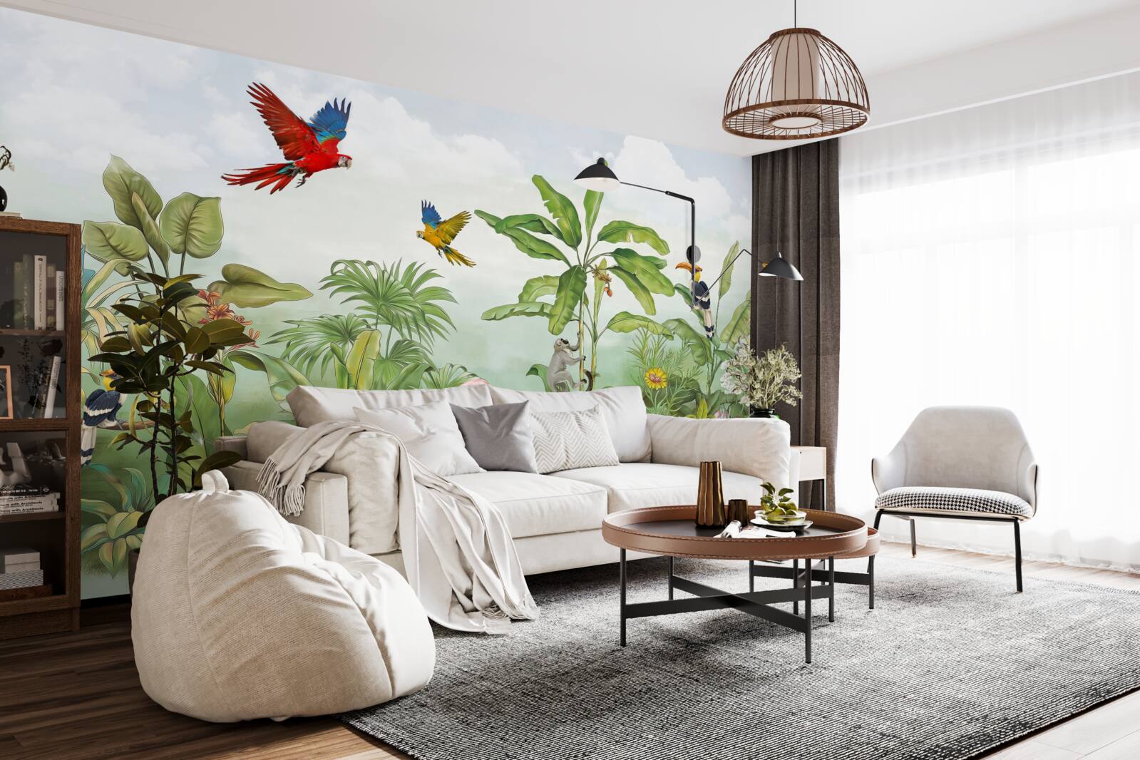 Фотошпалери тварини в задимлених лісах