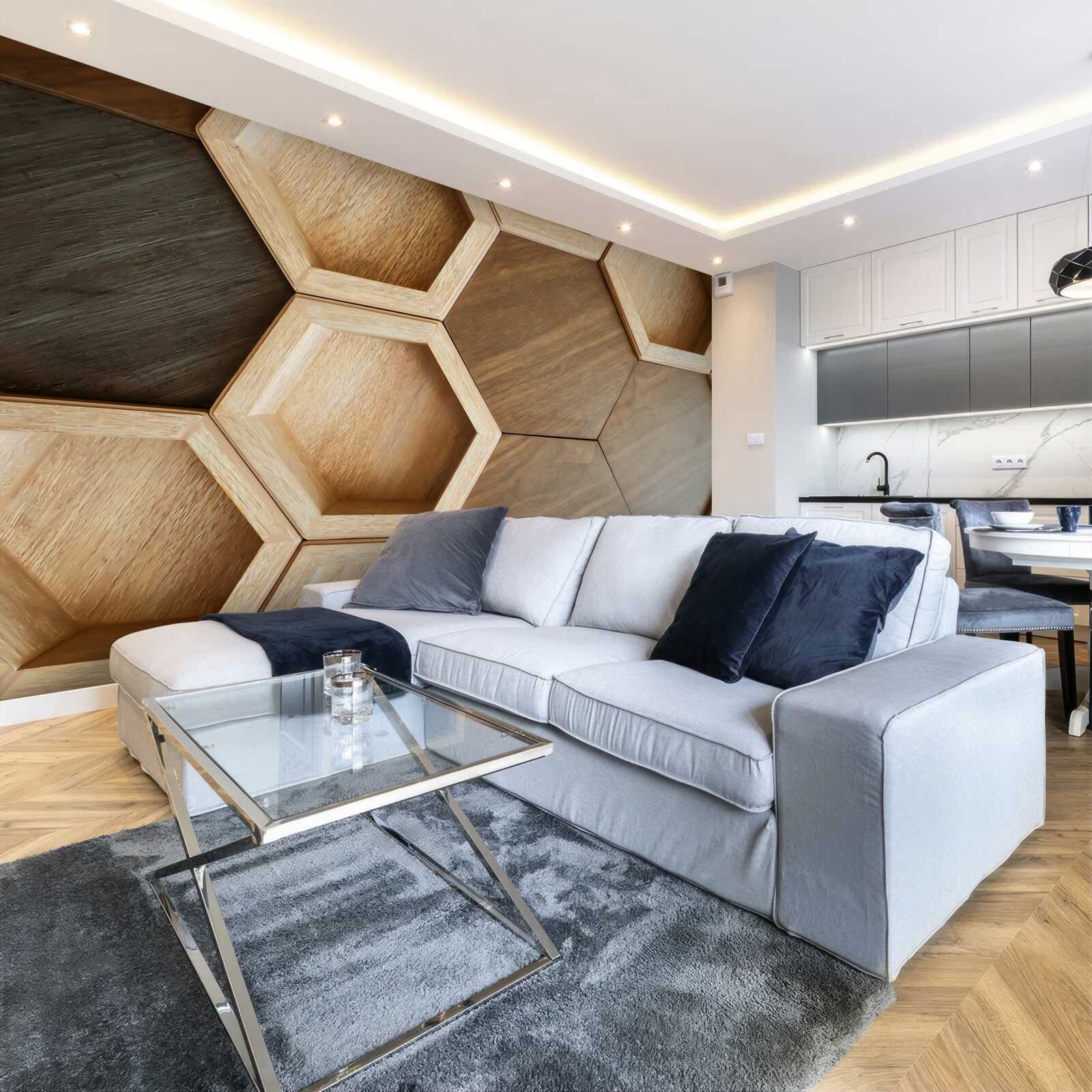 Фотошпалери різнокольорові дерев'яні комірки