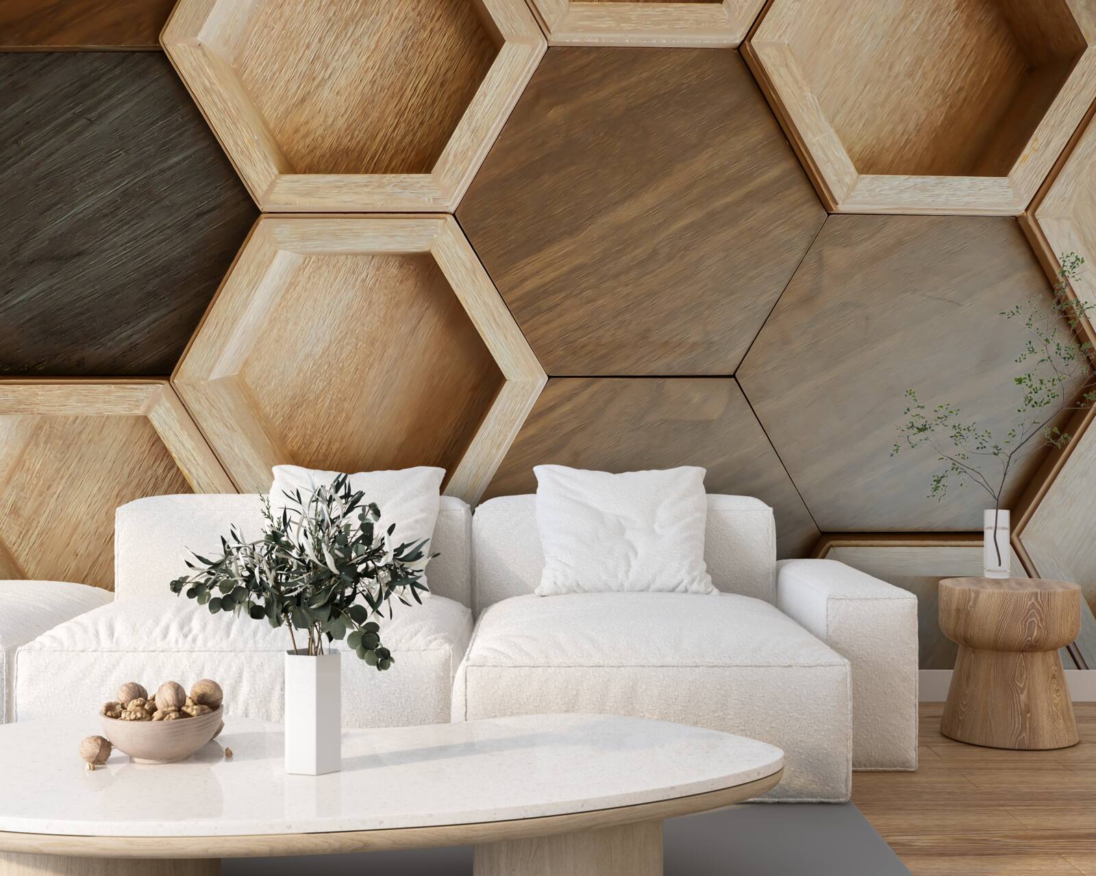 Фотошпалери різнокольорові дерев'яні комірки