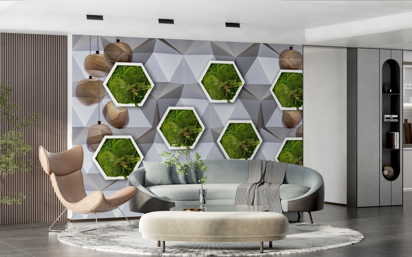 Фотошпалери п'ятикутні рослини