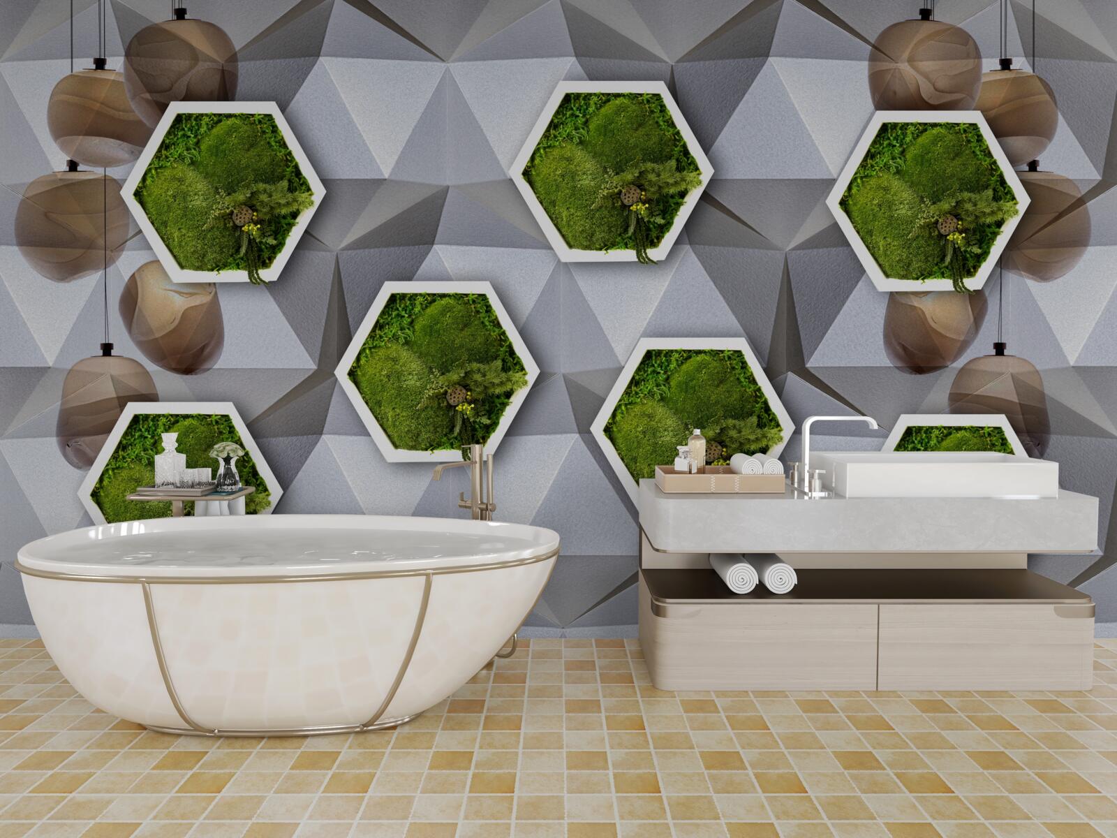 Фотошпалери п'ятикутні рослини