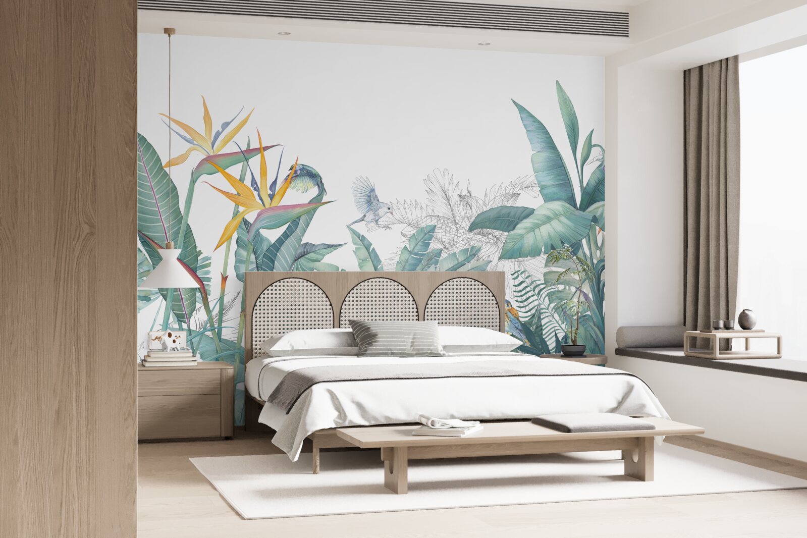 Фотошпалери зелені тропічні рослини