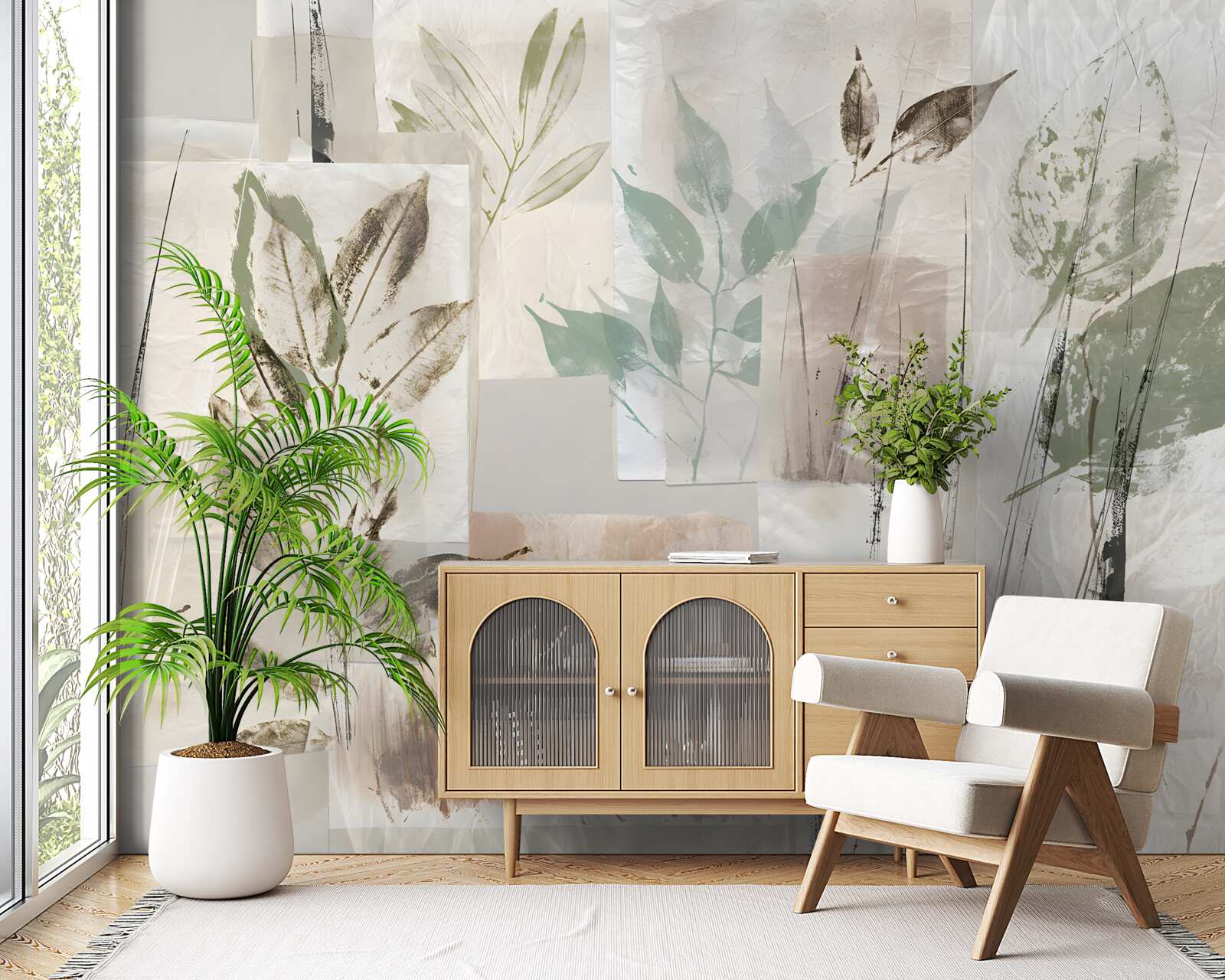 Фотошпалери обриси екзотичної флори