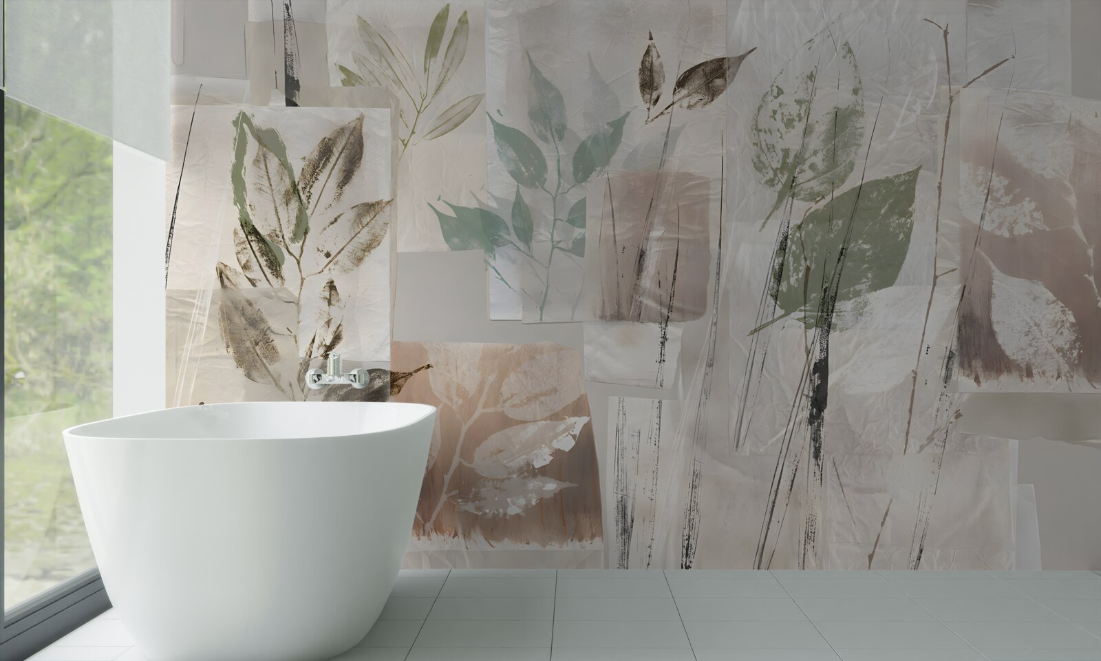 Фотошпалери обриси екзотичної флори