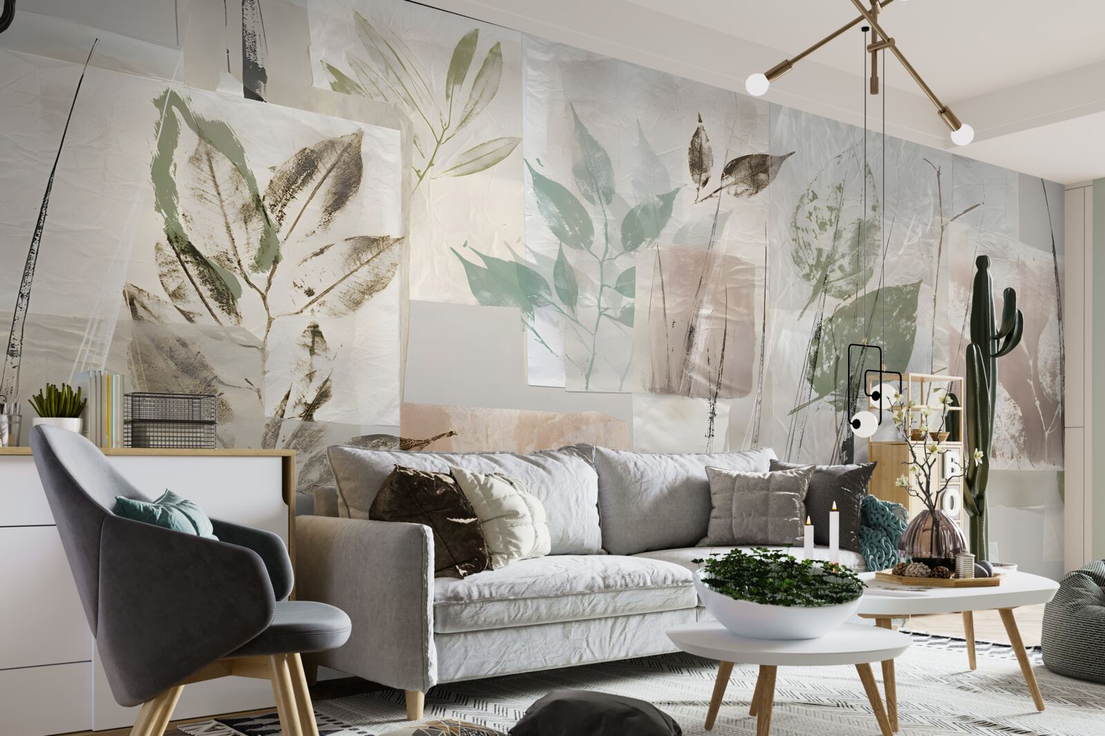 Фотошпалери обриси екзотичної флори