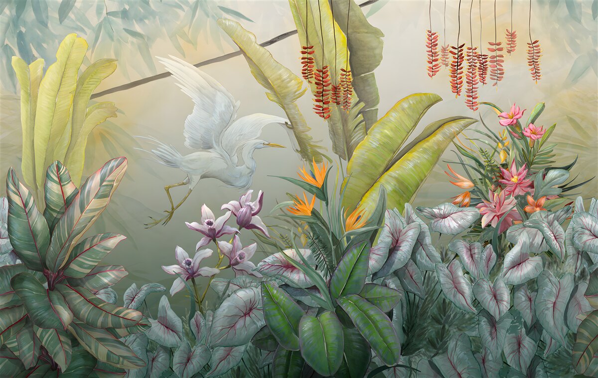 Фотошпалери багата тропічна рослинність